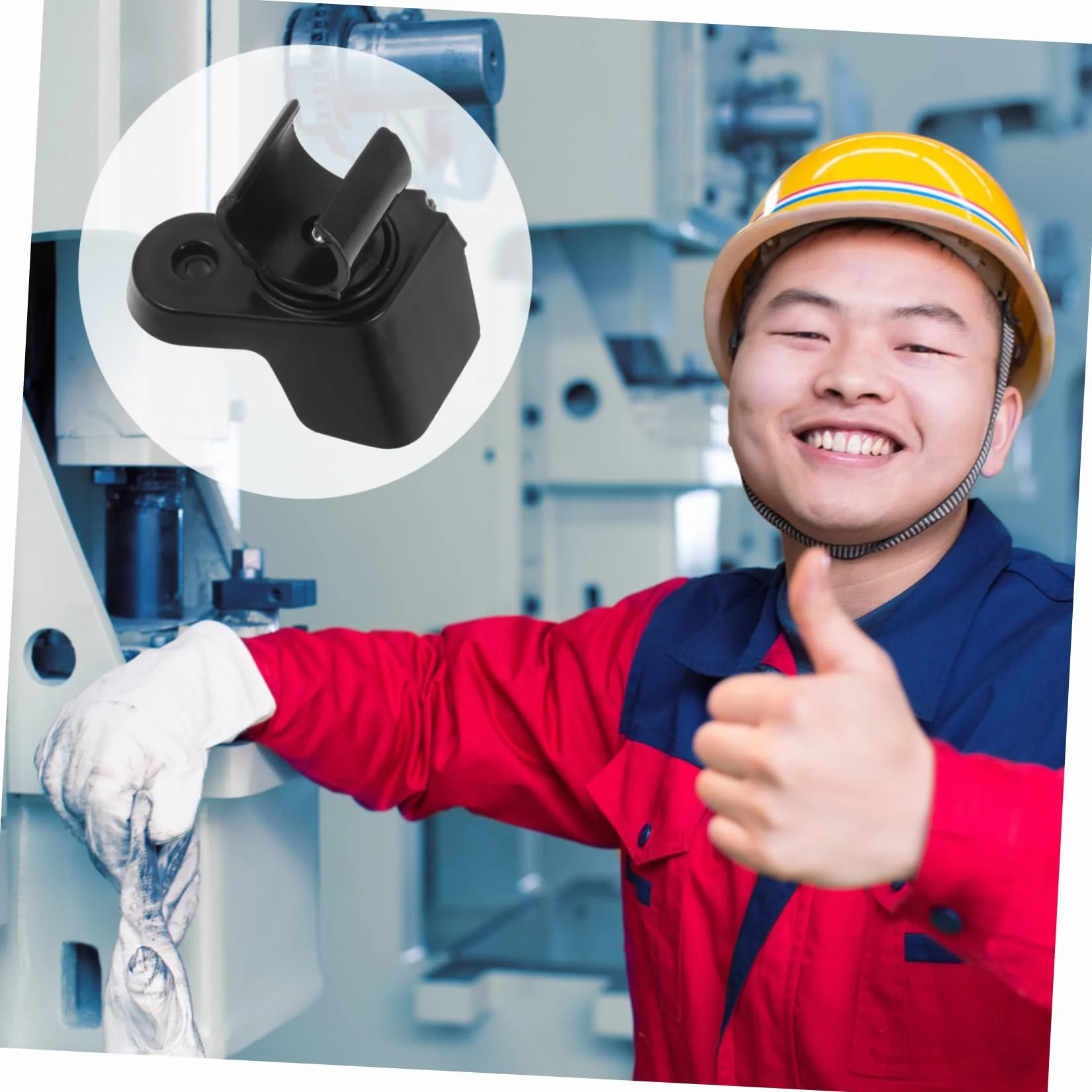Clip portale per torcia elettrica per casco da lavoro, accessorio leggero e resistente per professionisti e fai da te