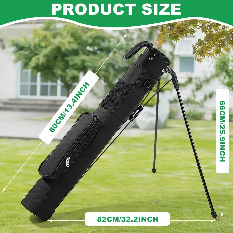 Borsa da golf da uomo leggera 2,2 lbs 3 tasche supporto stabile tracolla