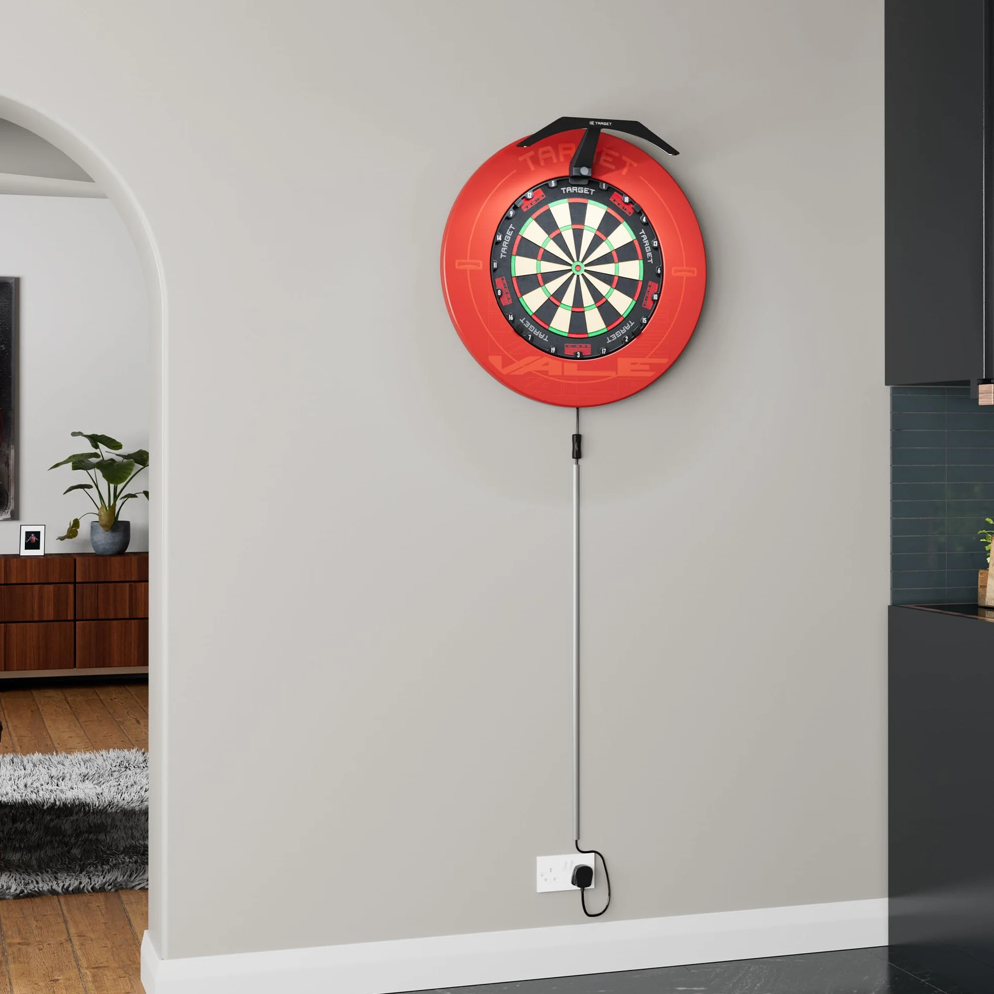 Target Darts LED Dartboard Light - Illuminazione luminosa per l'intera tavola da freccette | Cavo extra lungo 3 m | Montaggio facile