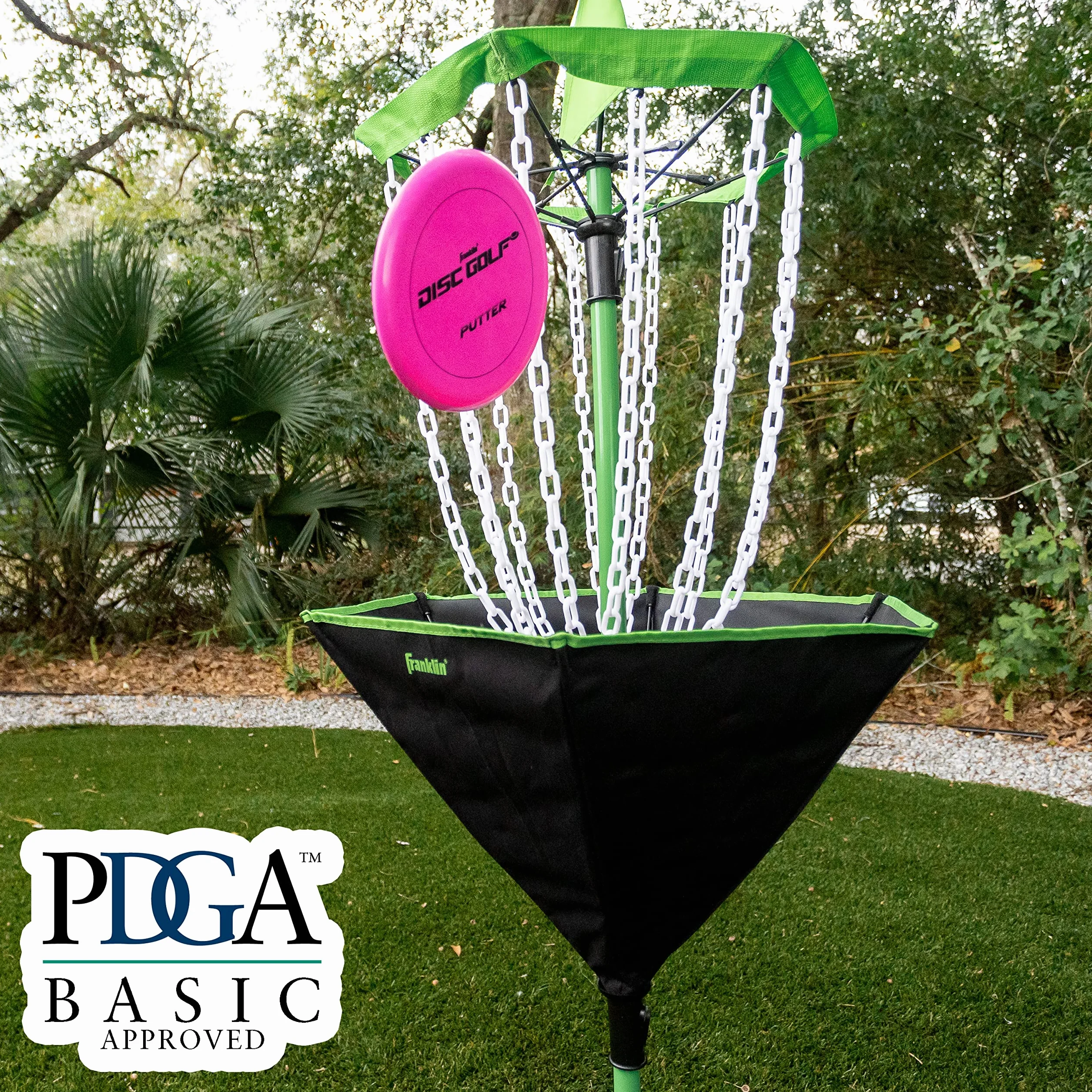 Franklin Sports Cesti da Golf a Disco, Bersaglio da Golf Portatile con Catene, Attrezzatura per Percorsi