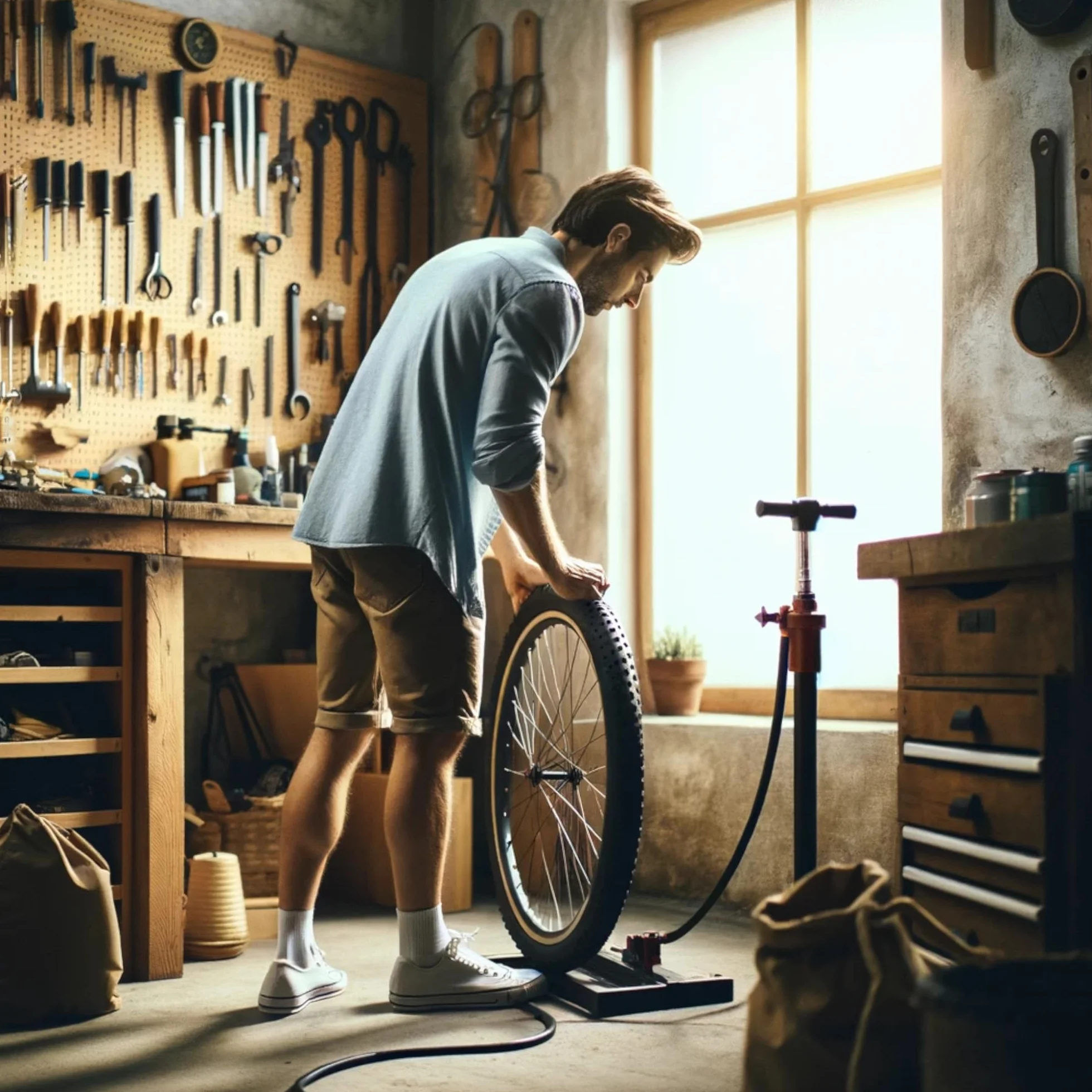 Pompa do Bicicleta Testa Tubo Flessibile Valvola Presta Schrader MTB