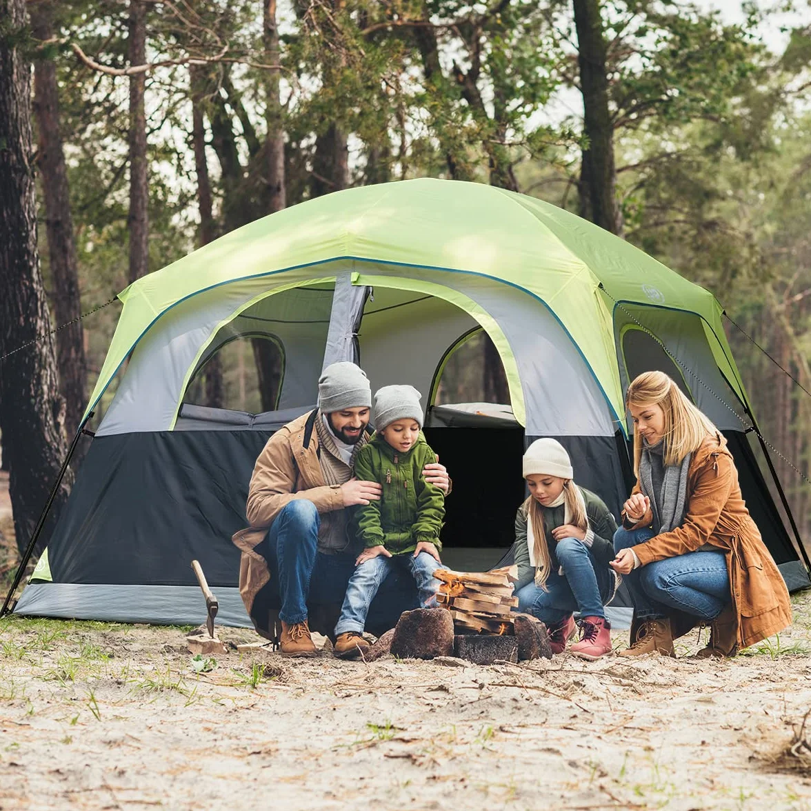 Tenda Familiare Impermeabile Antivento 5-6 Persone 300 x 270 x 207 cm Doppia Parete
