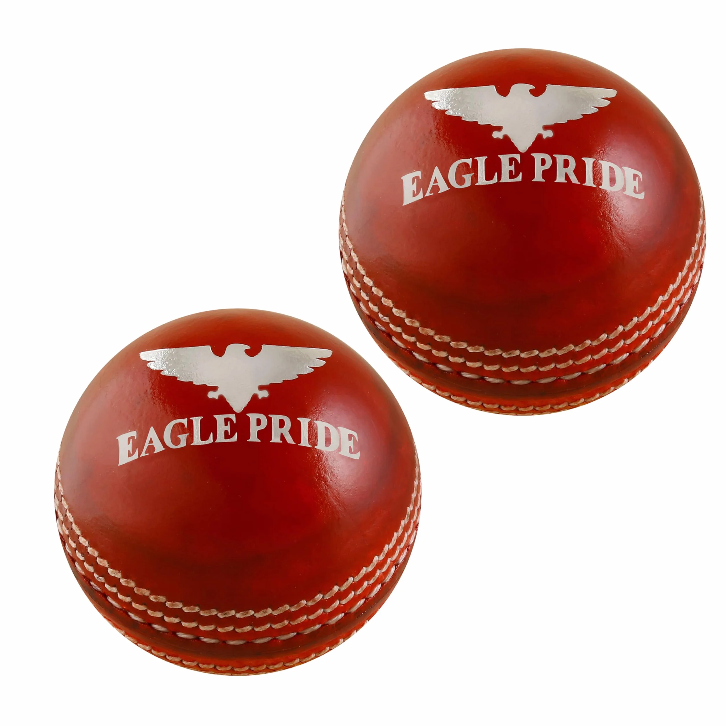 Crown Match Cricket Balls Red White 156g 5.5oz Leather Hard Balls for Club Practice Test Matches