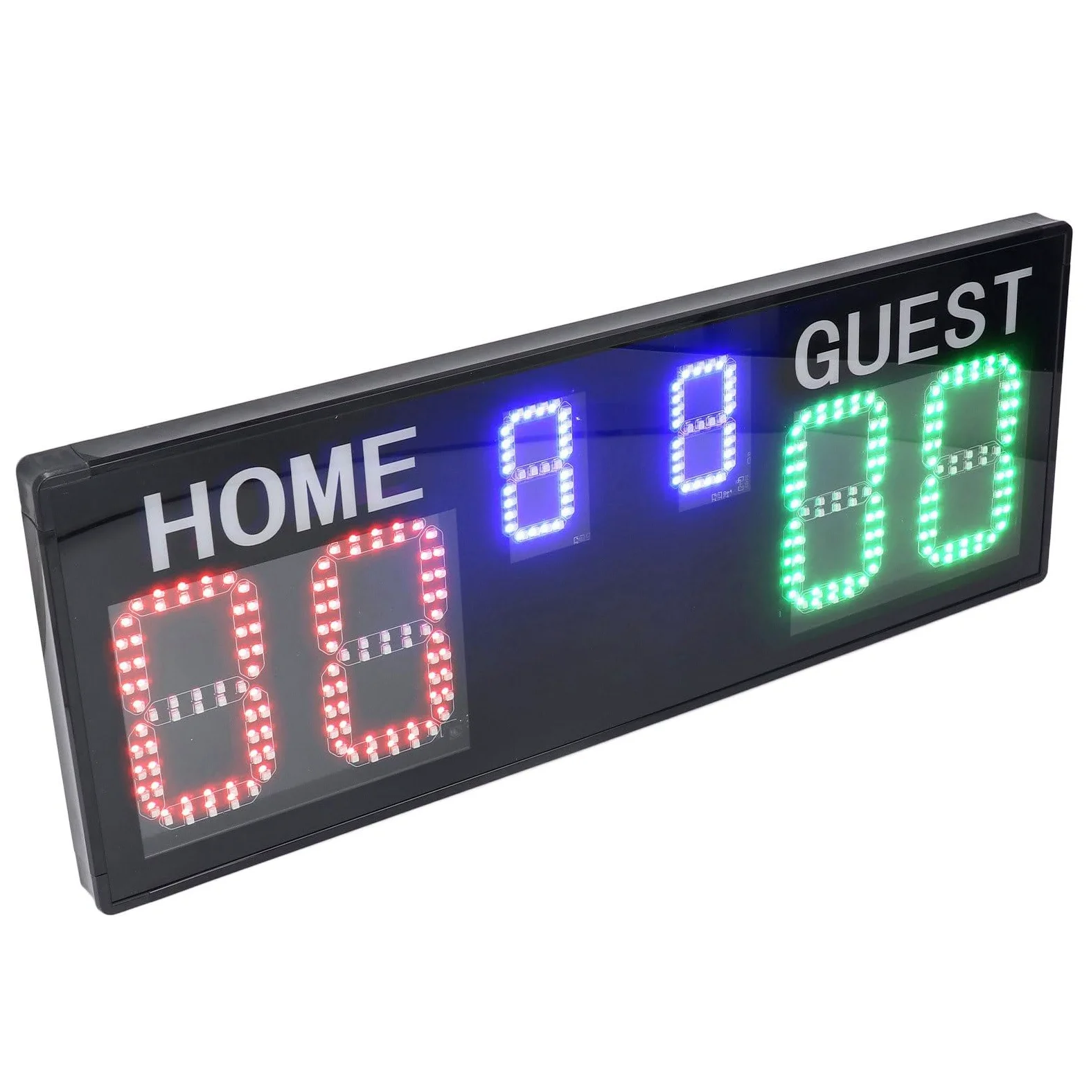 Tabellone Segnapunti Elettronico a LED, Display a LED Luminoso a 6 Cifre 1-99 Segnapunti Digitale con Telecomando, Tabellone Elettronico per Pallacanestro per Pallavolo, Basket, Calcio