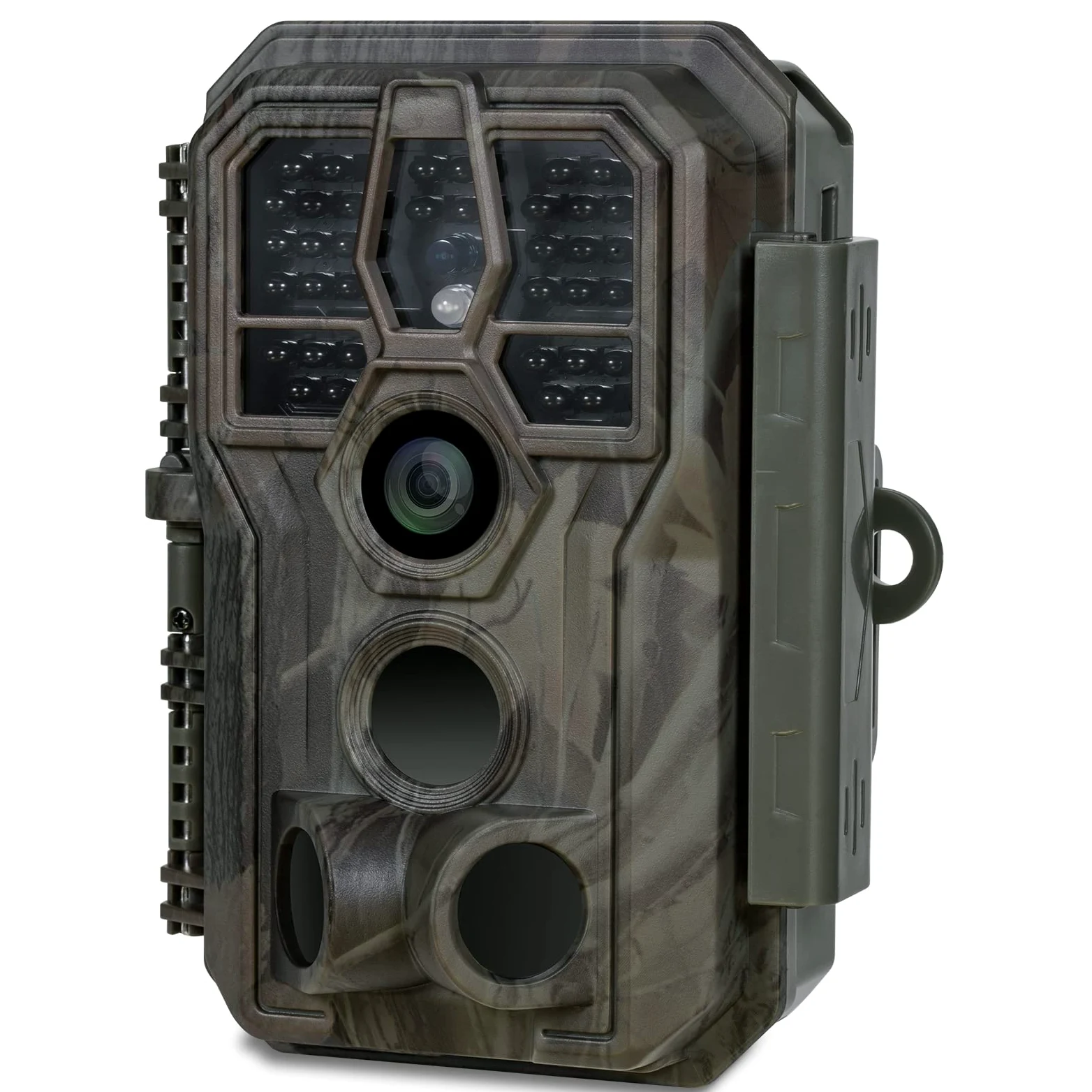 GardePro E5S Fotocamera da Caccia 64MP 1296P H.264 Vidéo Fototrappola Infrarossi Invisibili 0,1s Tempo di Attivazione, Visione Notturna Fino a 30m, No-Glow 940nm IR LEDs