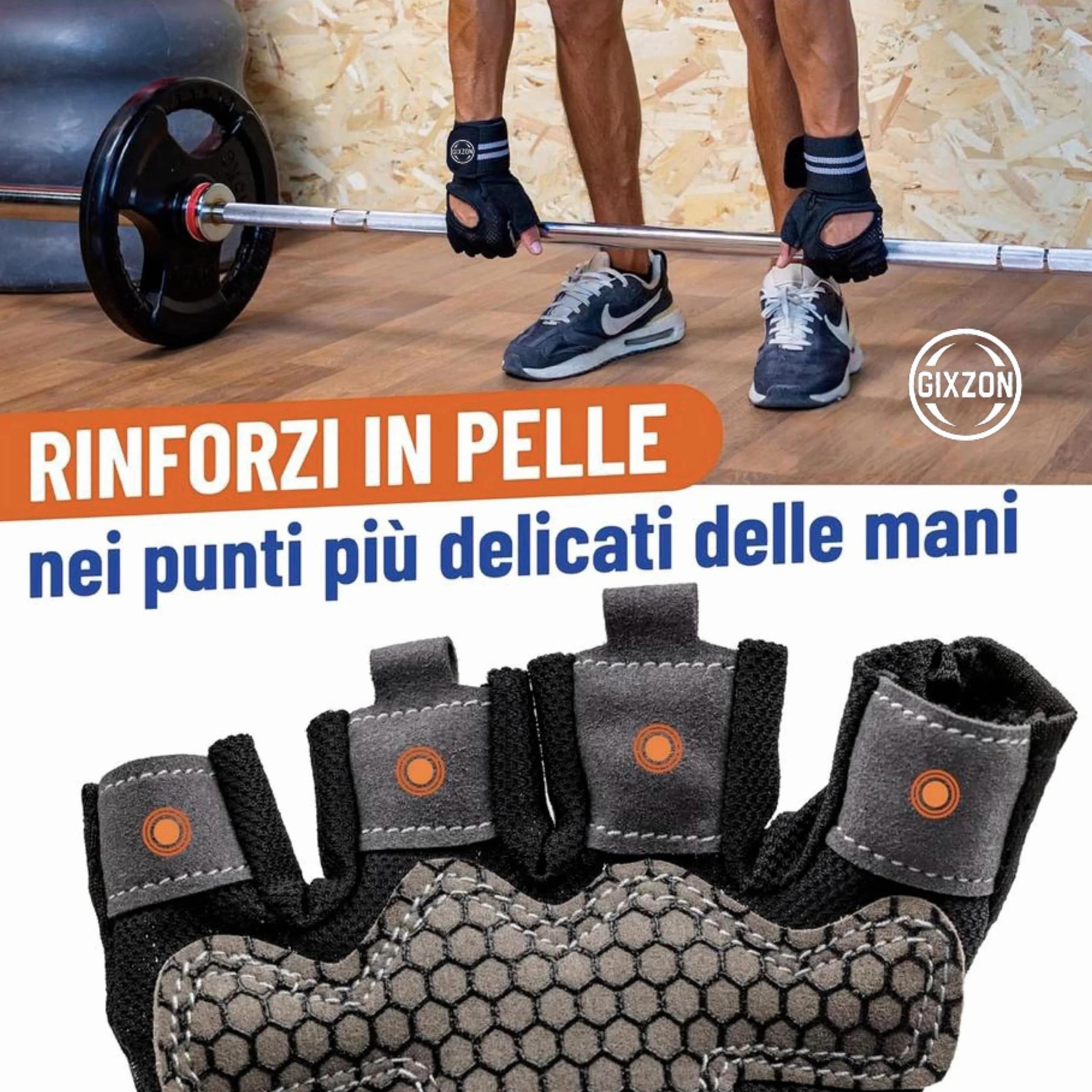 Guanti Palestra Uomo Donna Sollevamento Pesi Antiscivolo Traspiranti