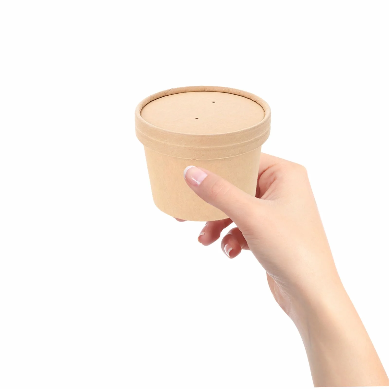 Set da 10 Coppette Gelato Carta 8oz Coperchio, Tazze Monoporzione per Gelati e Snack