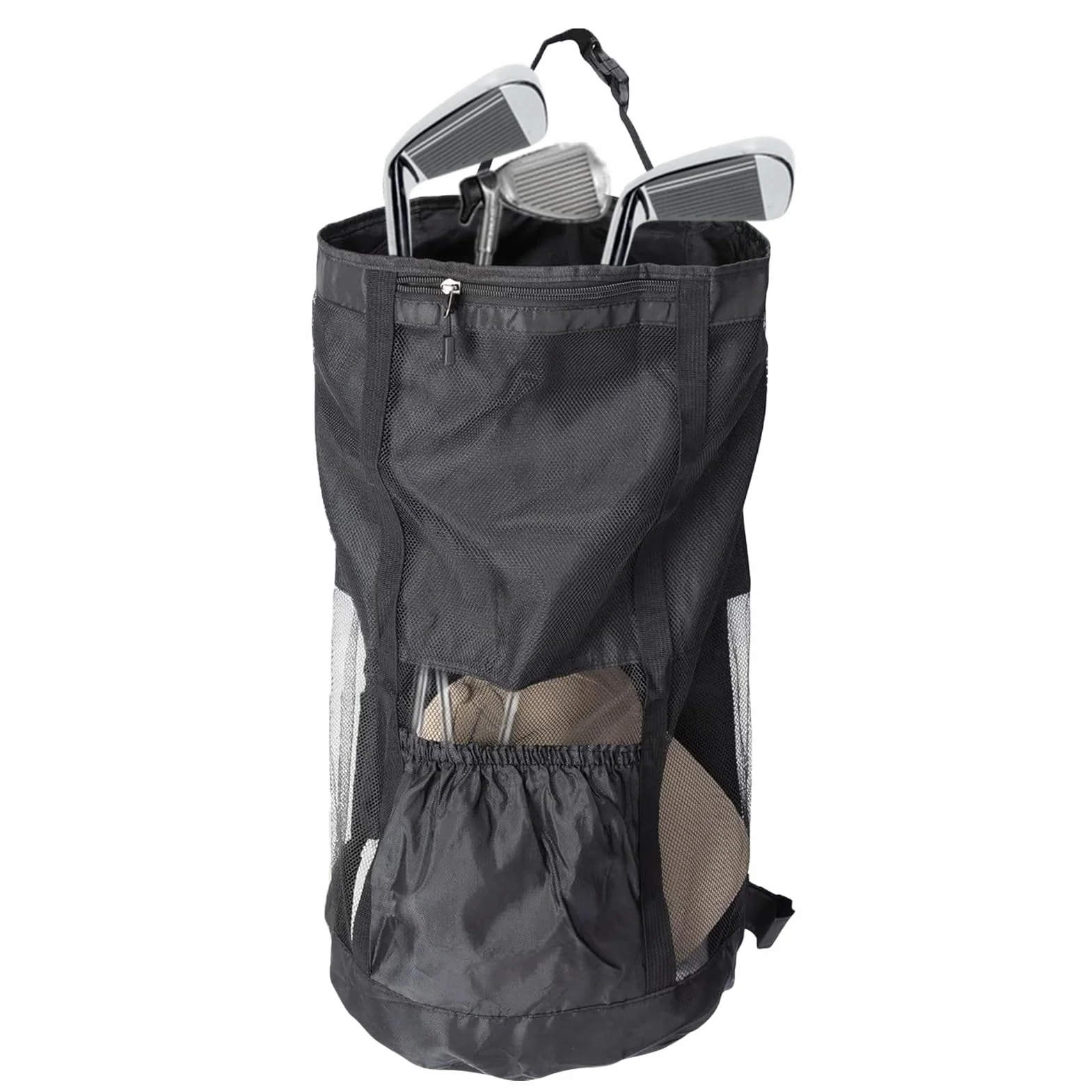 Borsa estendibile per golf cart – Borsa portaoggetti per golf da esterno con tasca in rete per cellulare, chiavi, cappello