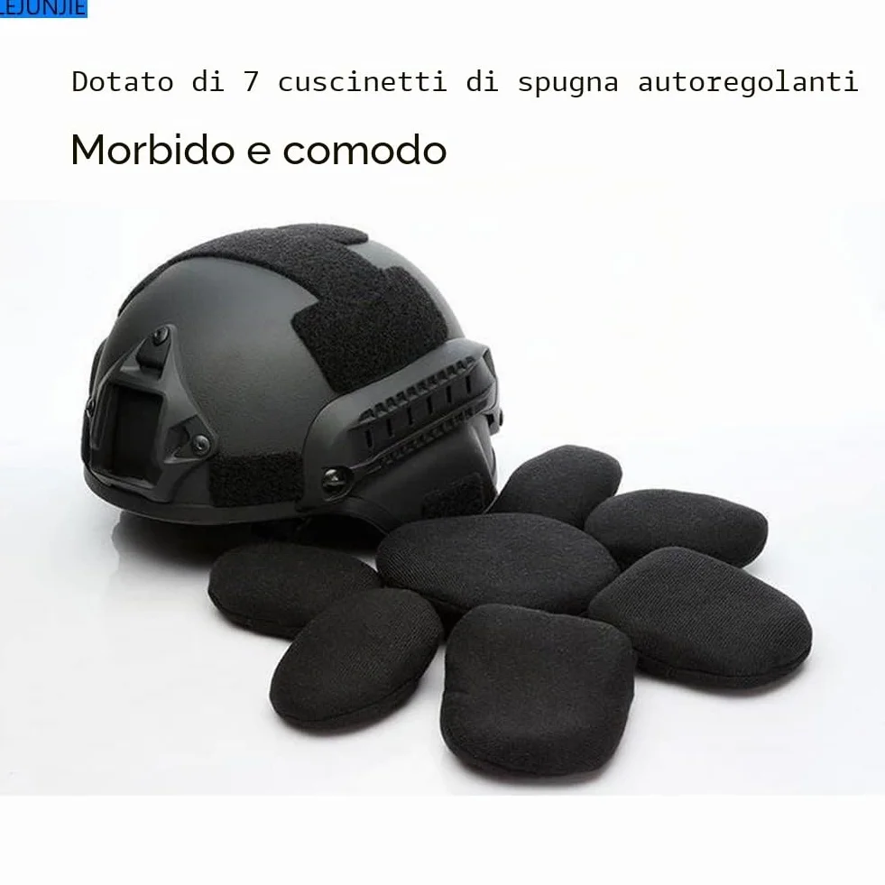 MICH Caschi tattici con maschera staccabile per Airsoft, Paintball e Caccia