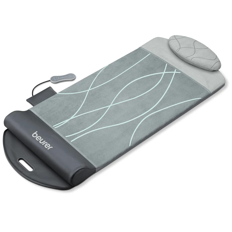 Beurer MG 280 Tappetino da Stretching ispirato allo Yoga con 7 Camere d'Aria e Funzione Calore, per Allungare e Rilassare la Muscolatura