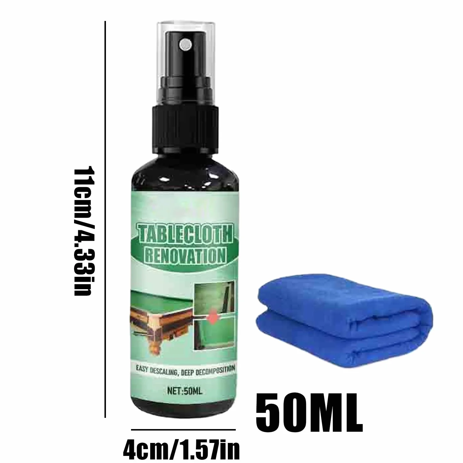 Tavolo da Biliardo Pulitore Kit 50ml Manutenzione del Tessuto Asciugatura Rapida