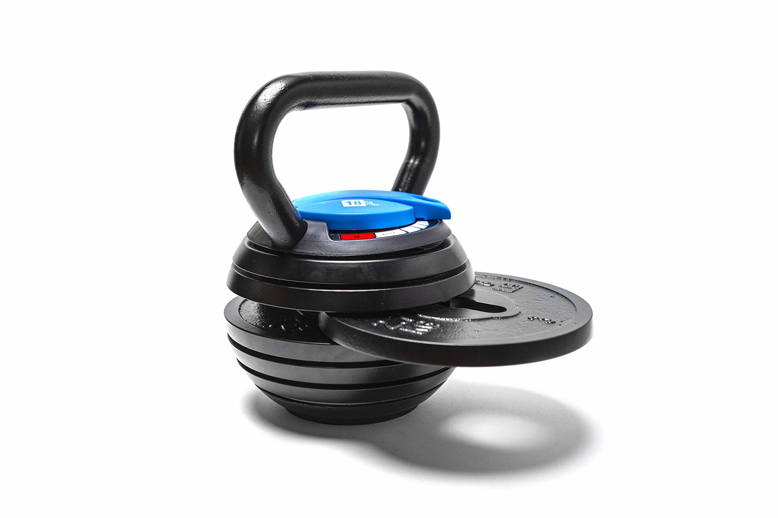 BRAINGAIN Kettlebell regolabile da 18 kg 7-in-1 per attrezzatura da palestra domestica, risparmia tempo, spazio ed energia, 7 pesi in un kettlebell, ideale per allenamento con pesi e allenamenti per