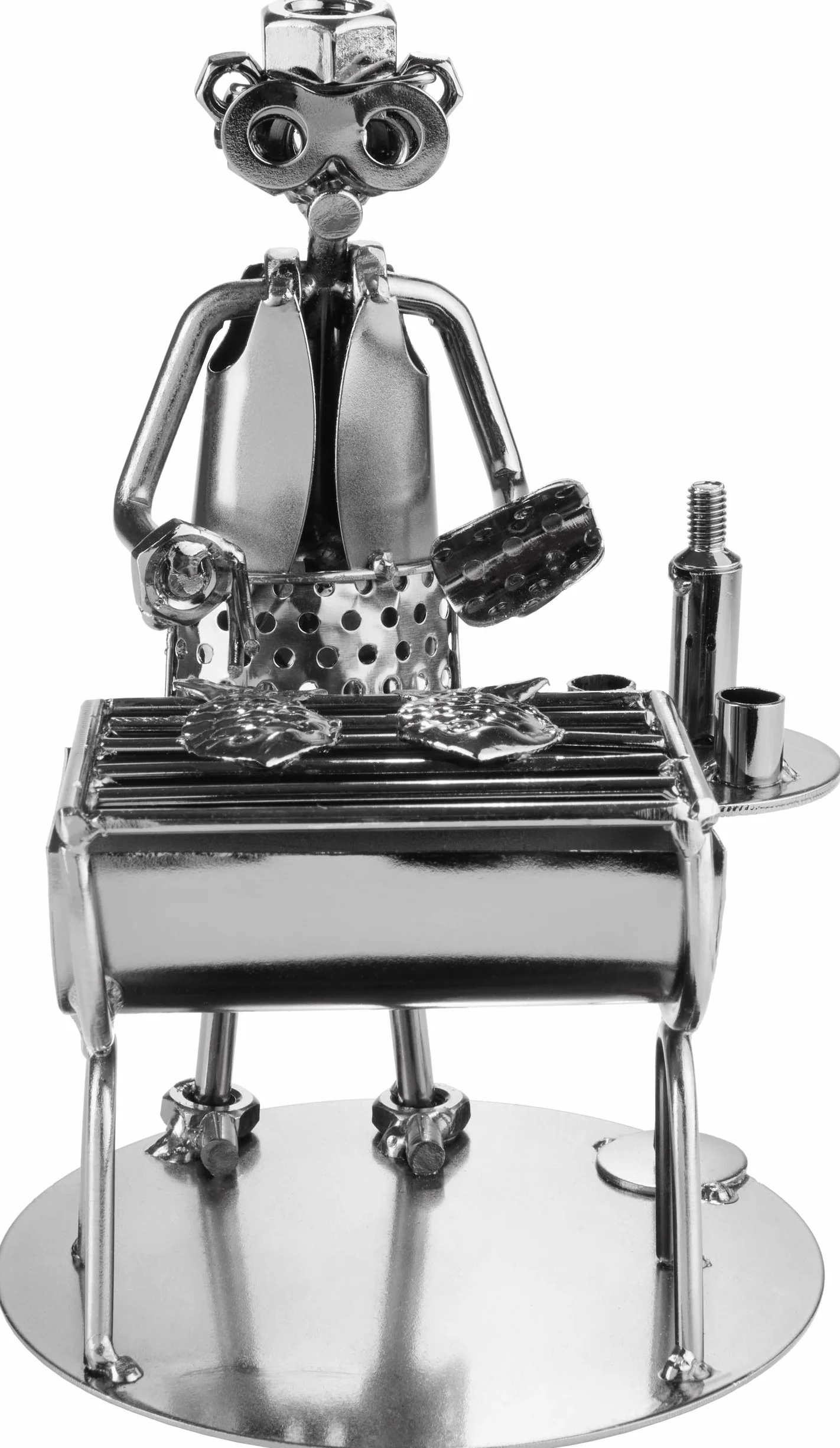BRUBAKER Vite Uomo Grill per barbecue - Figura Uomo di Metallo - Fatto a Mano in Ferro