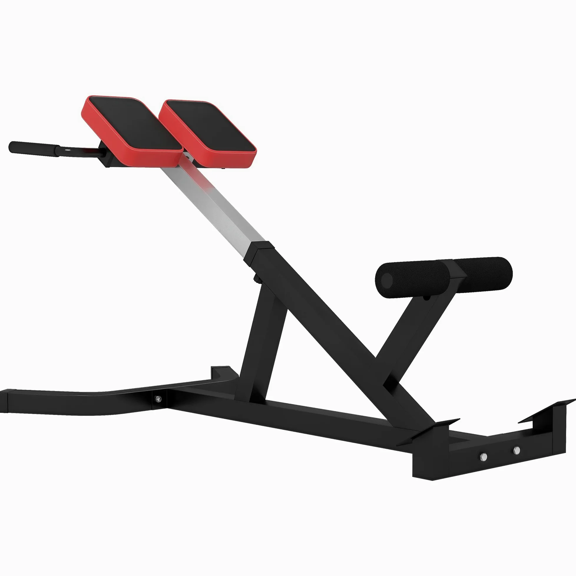 SPORTNOW Panca Romana Multifunzione, Sedia Romana con Altezza Regolabile per Iperestensioni Schiena, Panca Addominali Pesi Fitness per Allenamento Palestra Casa, Capacità 120kg