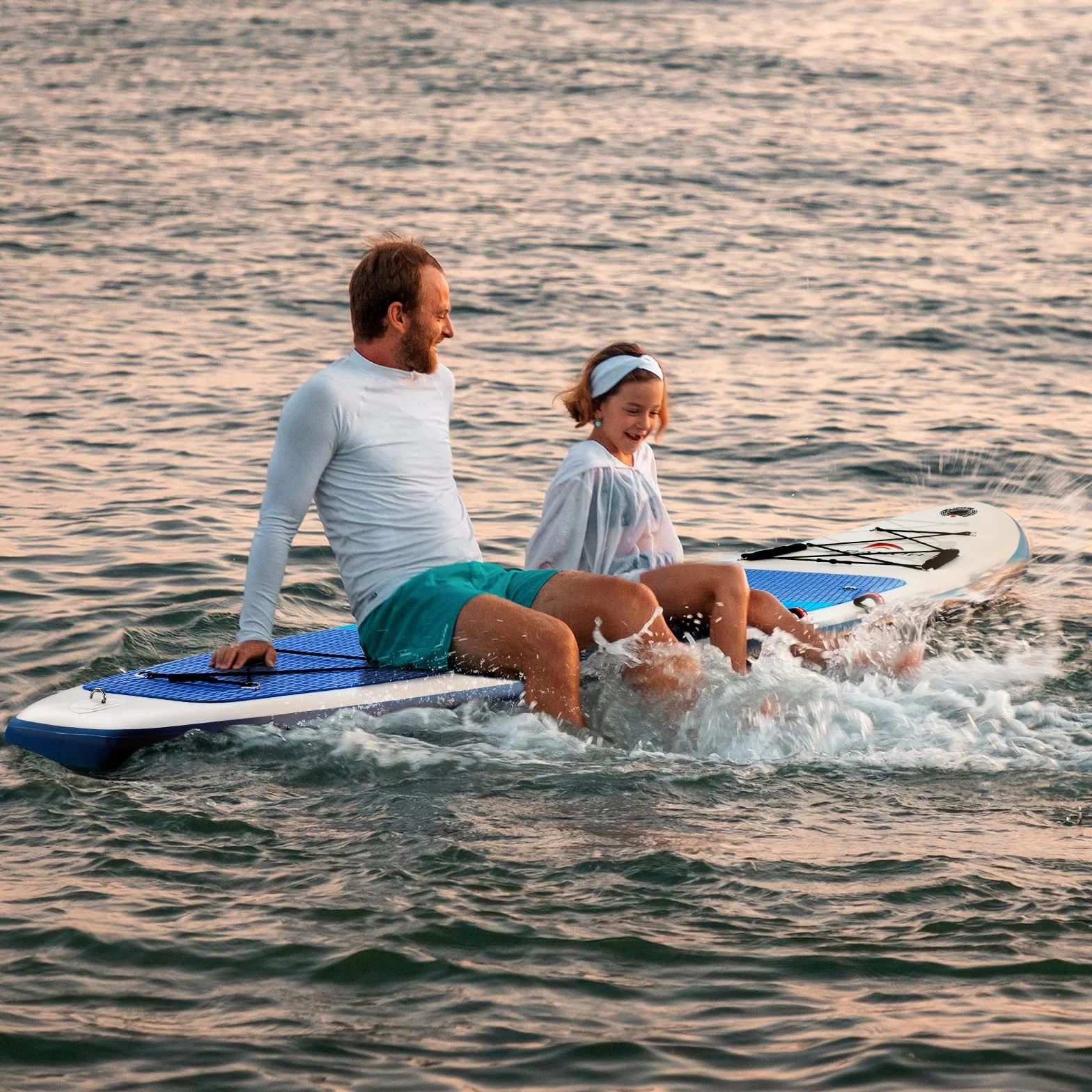 Abahub Tavola SUP Gonfiabile Set Tavola Stand Up Paddle Sedile Kayak, con Pagaia in Alluminio Regolabile, per Kayak, Yoga, Pesca 320x 78/84x 15cm