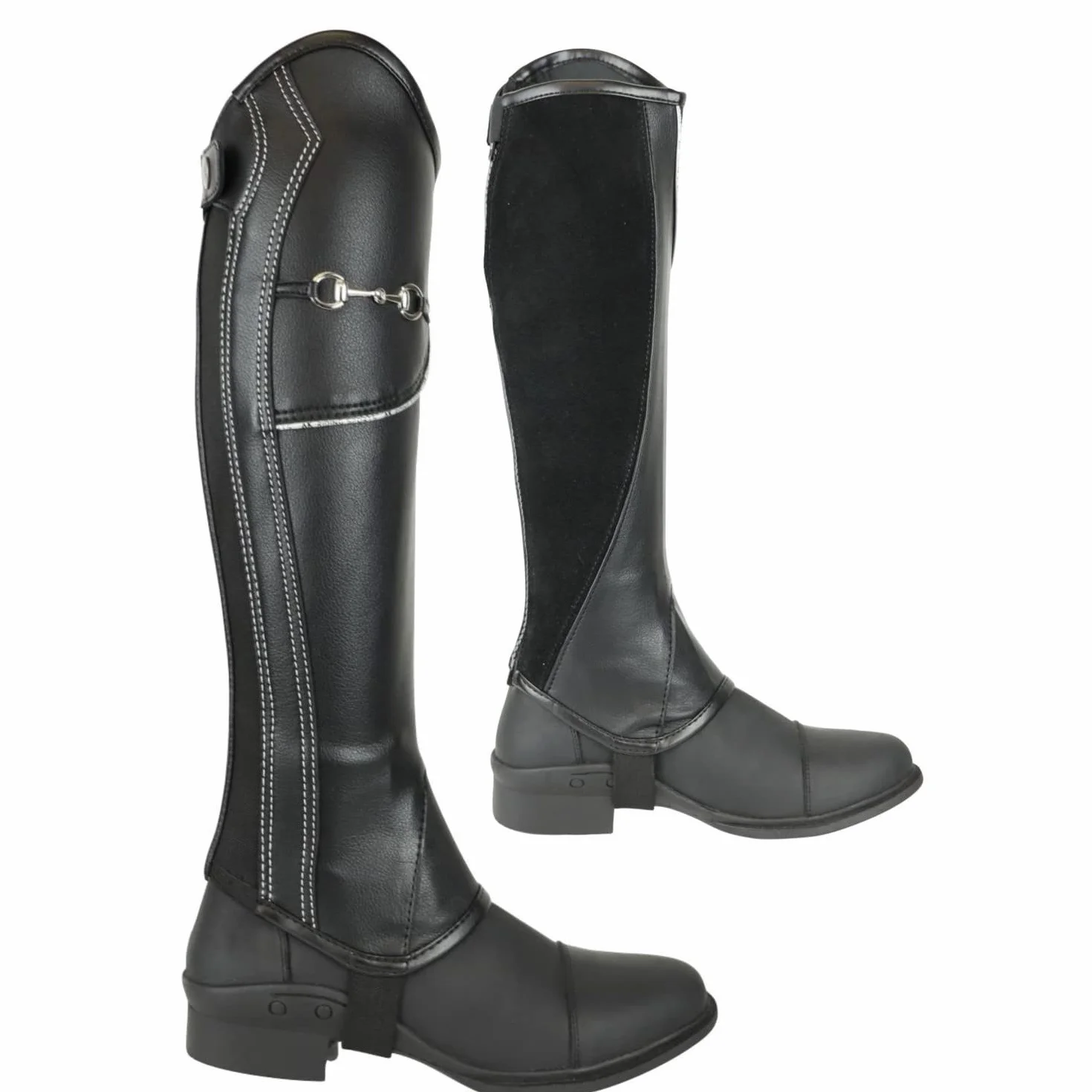 AK Bit Chain Horse Riding Half Chaps Mezza Cappotti with Additional Leather Protection AKRS-1864
