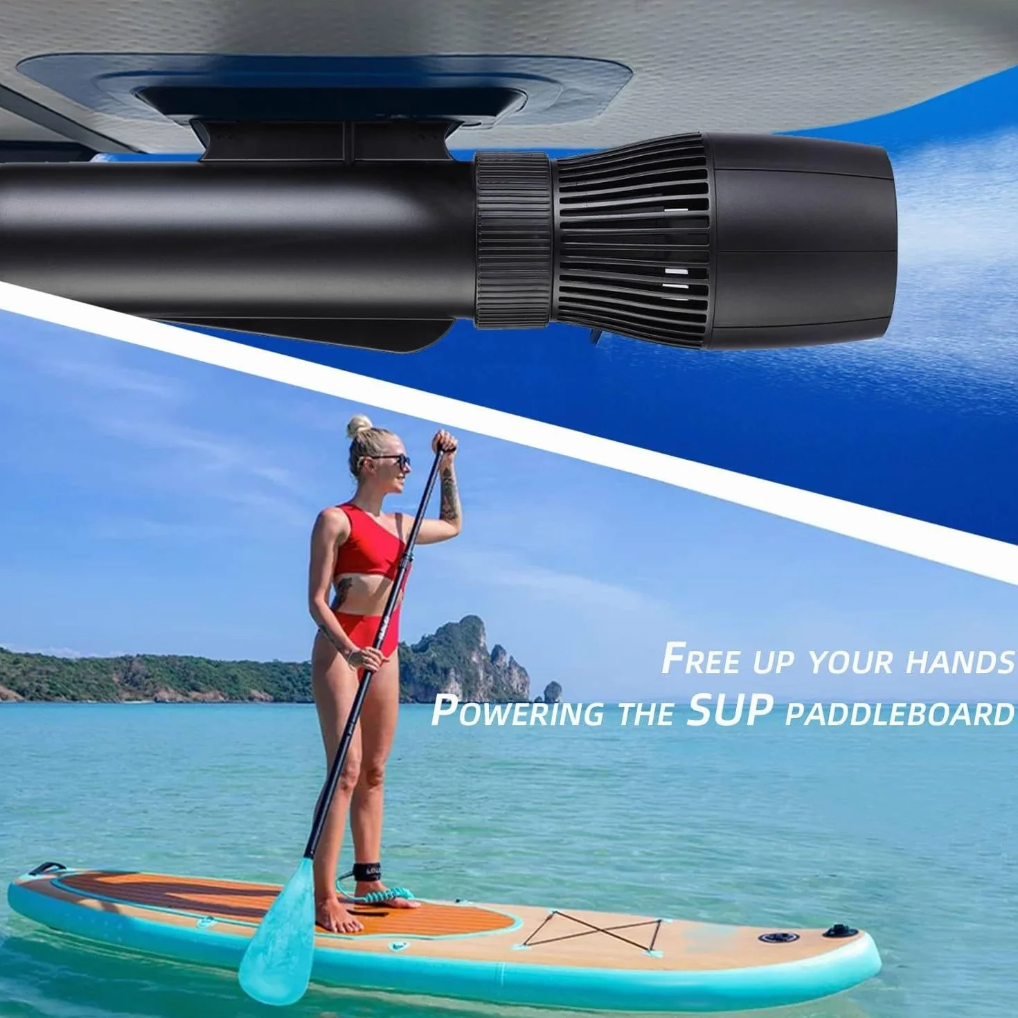 Booster Portatile per Kayak, Scooter Elettrico Subacqueo 130 Minuti 10 Km/h Senza Spazzole