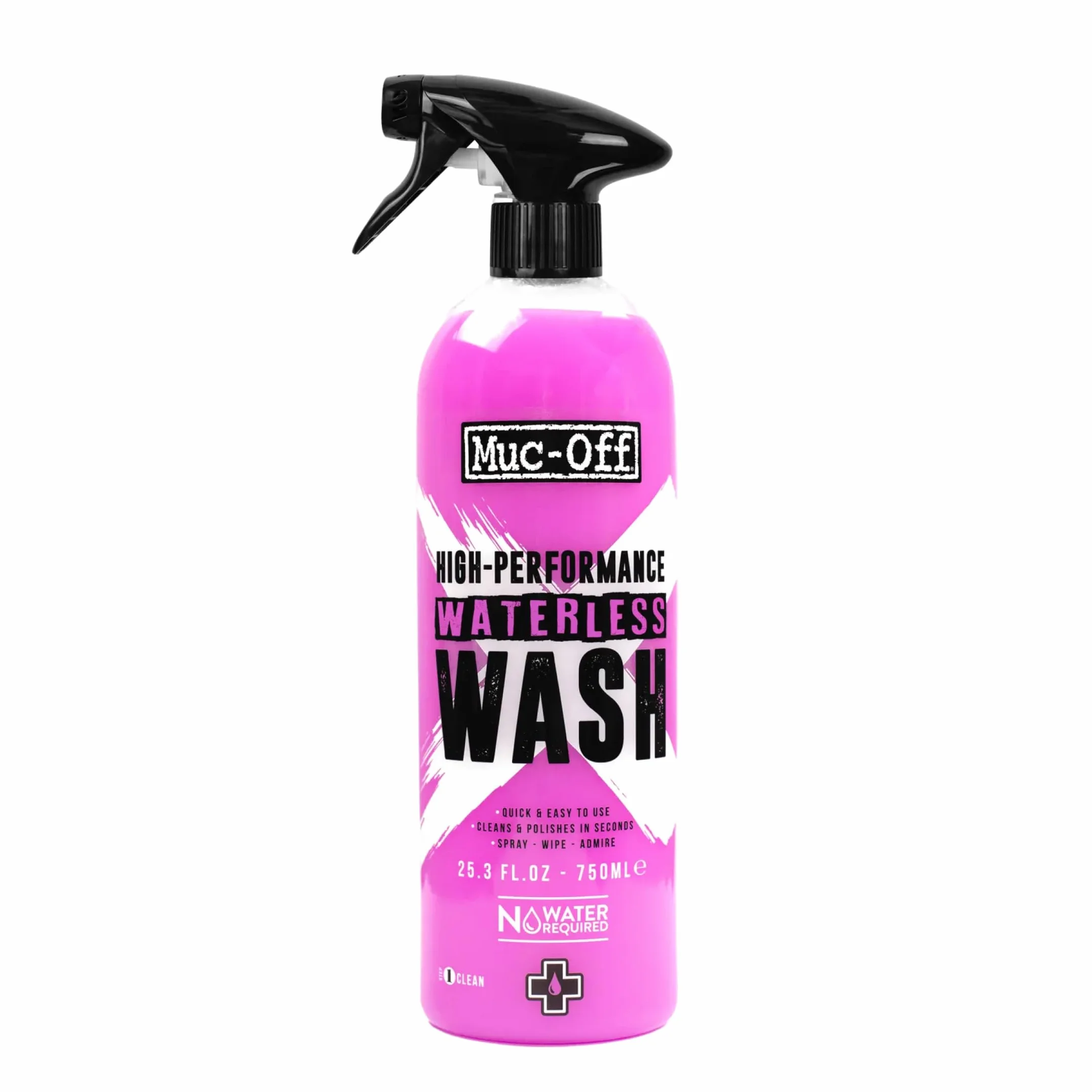 Muc-Off Waterless Wash 750 ml Detergente Bici Senza Risciacquo Spray a Secco Alte Prestazioni