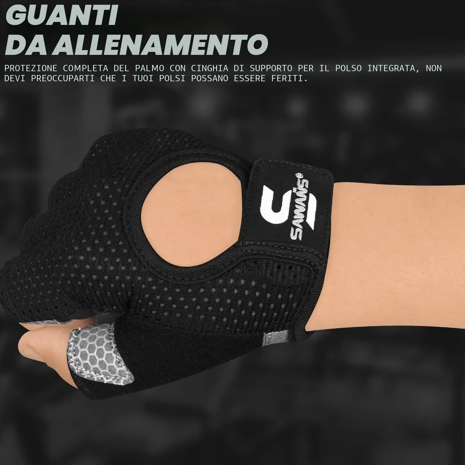 SAWANS Guanti da palestra antiscivolo in silicone per fitness ciclismo trazioni