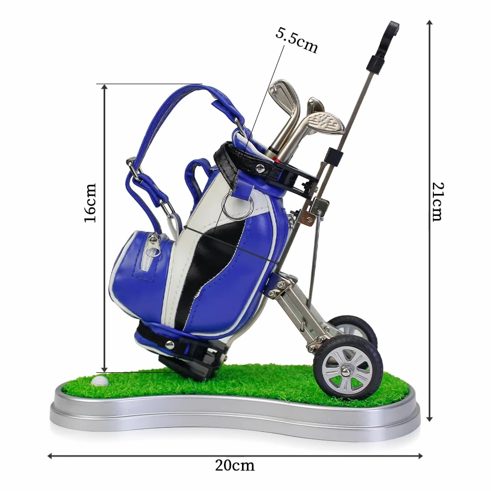 Kofull Set Regalo da Golf Penne a Forma di Mazze da Golf Penne da Scrivania Fantasy (Verde)