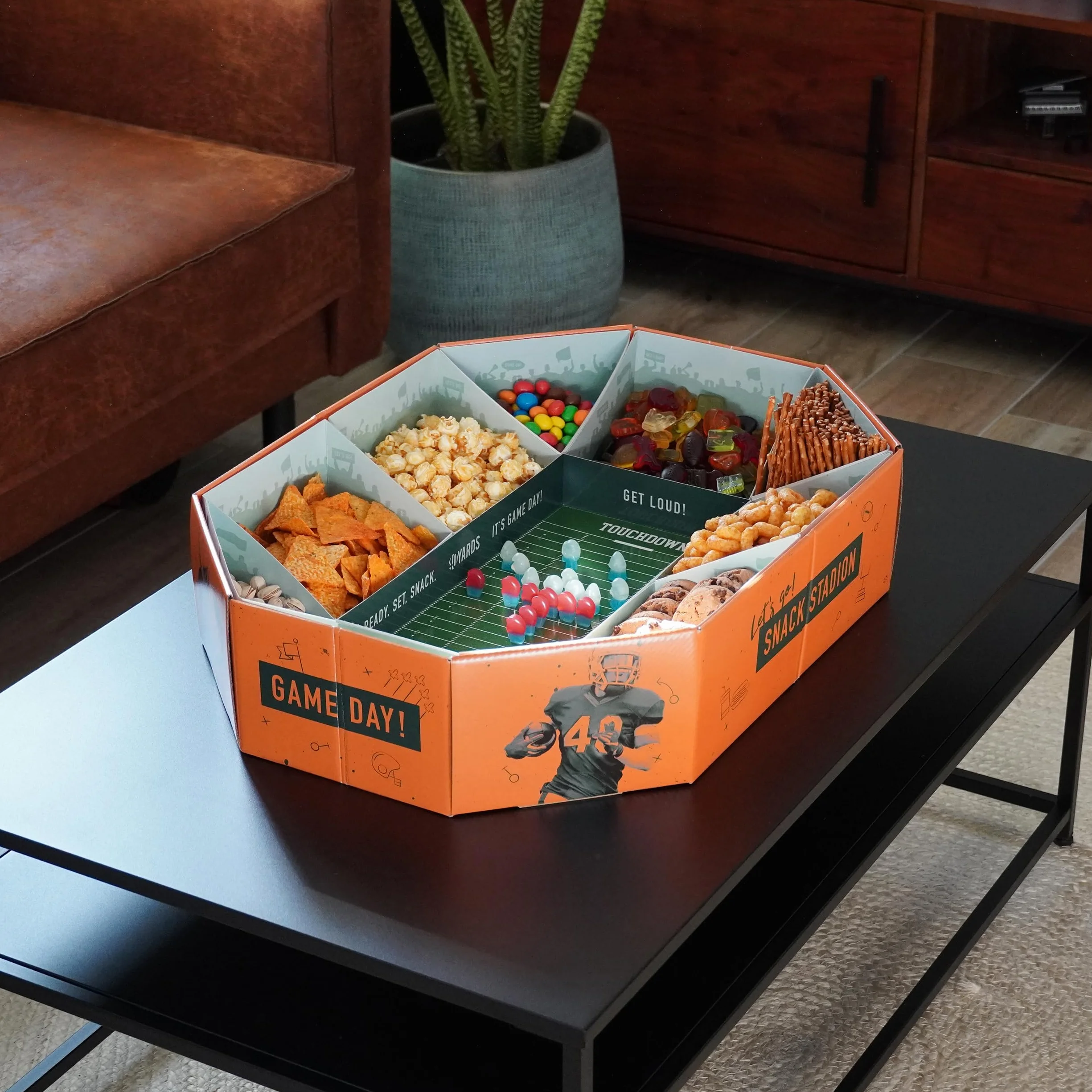 Snack Stadium da Football Americano Grande XXL 61 x 43 cm Decorazione Regalo Riutilizzabile