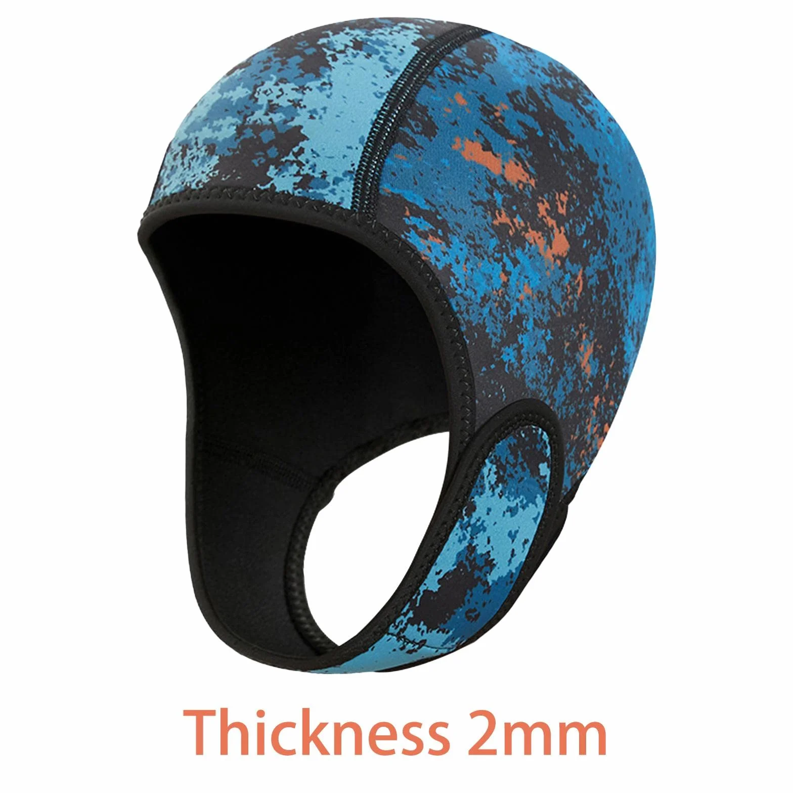 Cappuccio da Immersione in Neoprene 2 mm Elastico Caldo con Sottogola
