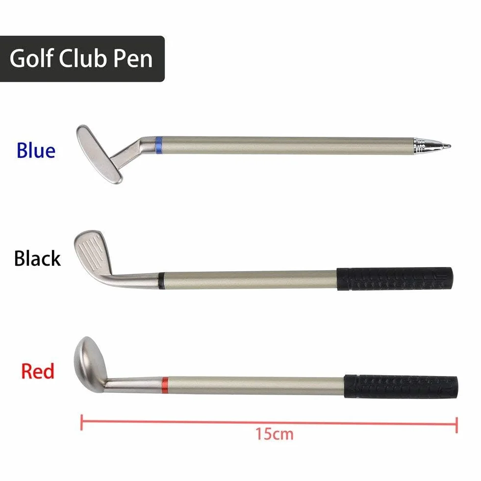 Portapenne da Golf 3 Pezzi Argento + Nero Set Unici Idea Regalo Uomini