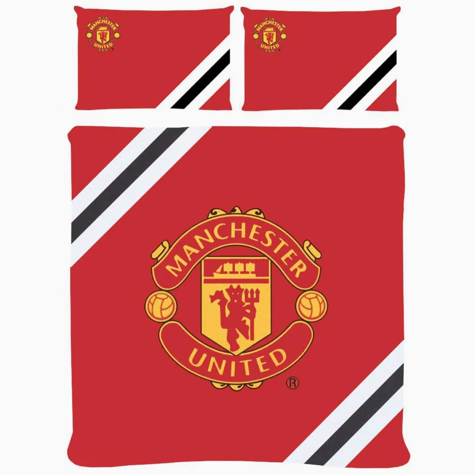 Manchester United FC Core Stripe Double Duvet Set