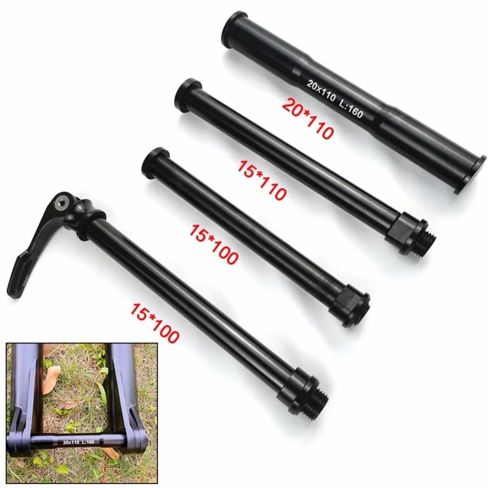 MTB forcella anteriore perno passante 110 x 20 mm lega alluminio ricambio leggera
