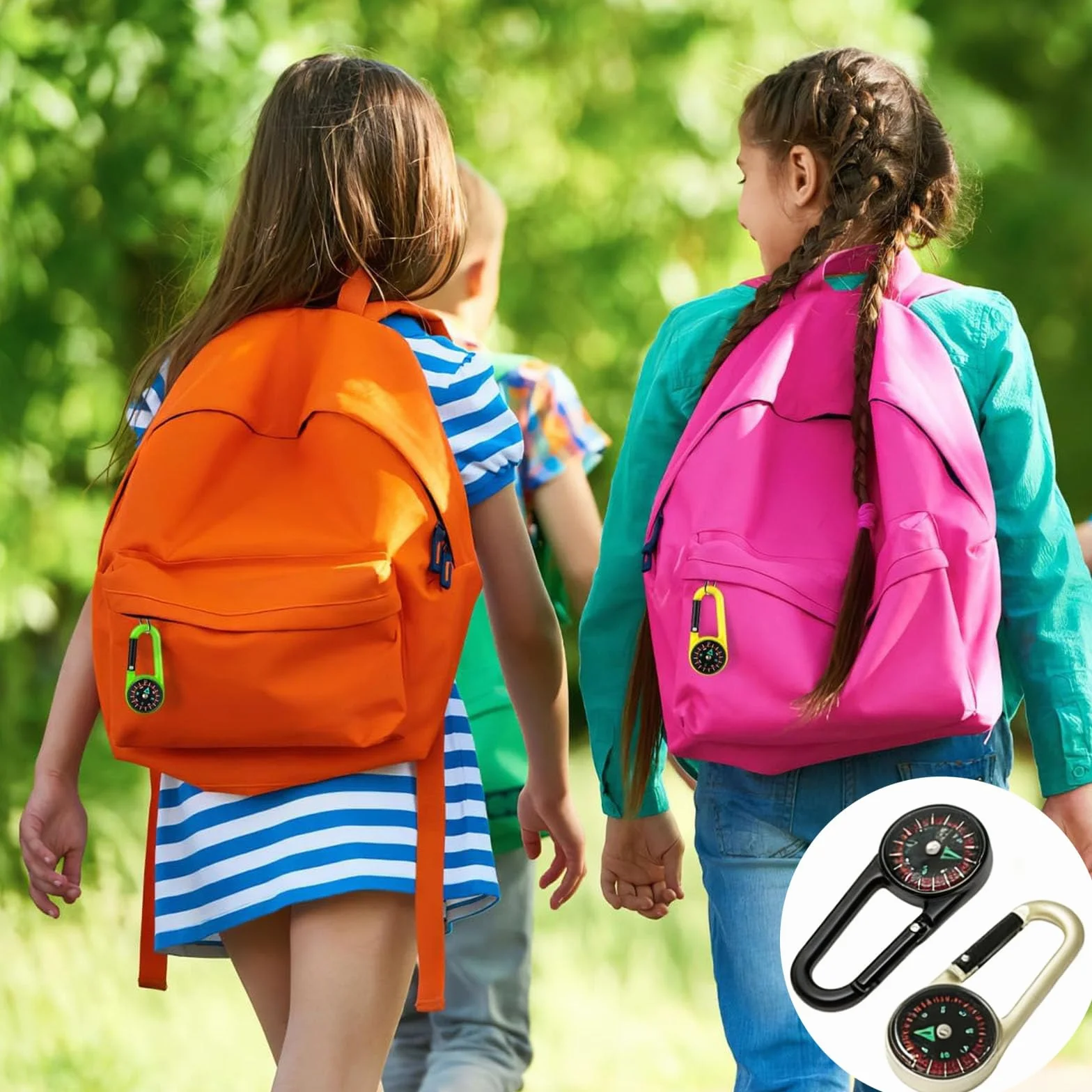 Bussola Portachiavi Militare Personalizzata per Bambini 10 Anni, Gadget Campeggio Escursioni