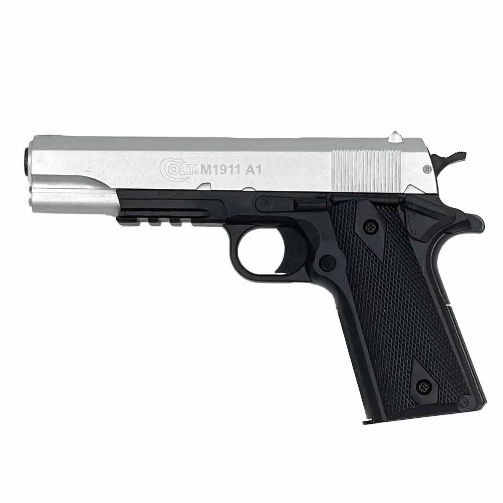 Cybergun Colt 1911 HPA Bicolore Airsoft Pistola a Molla Metallo 0,5 J Nero/Argento