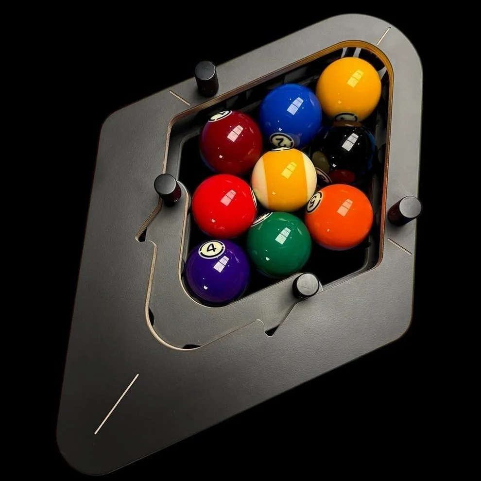 Bitman-Rack 9-Ball PRO Sistema di Rack per Biliardo di Precisione Legno Massello 8-Ball/9-Ball
