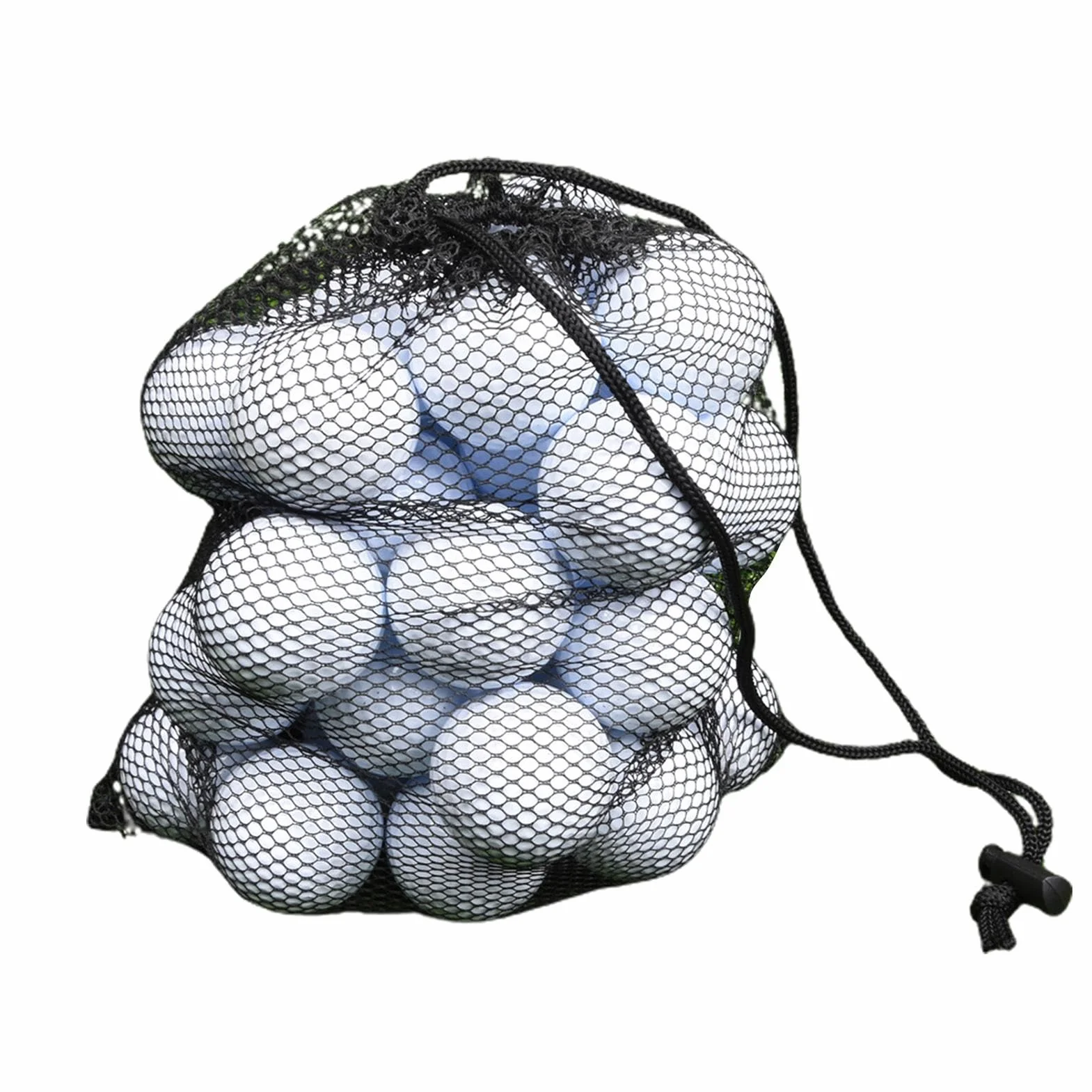 Contenitore per palline da golf in nylon con coulisse, grande capacità borsa multifunzionale
