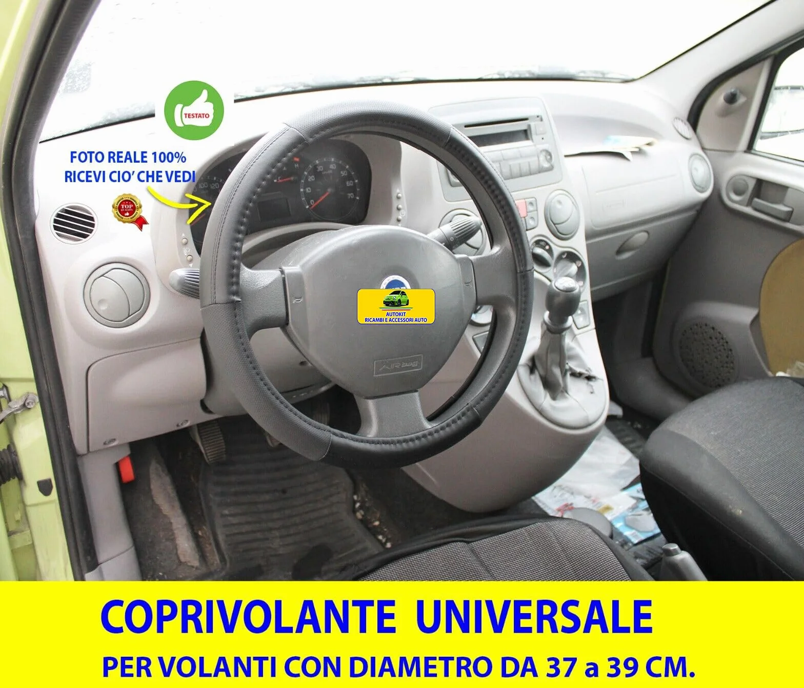 Coprivolante per Panda modello 169 2003-2011 Universale 37-39 cm