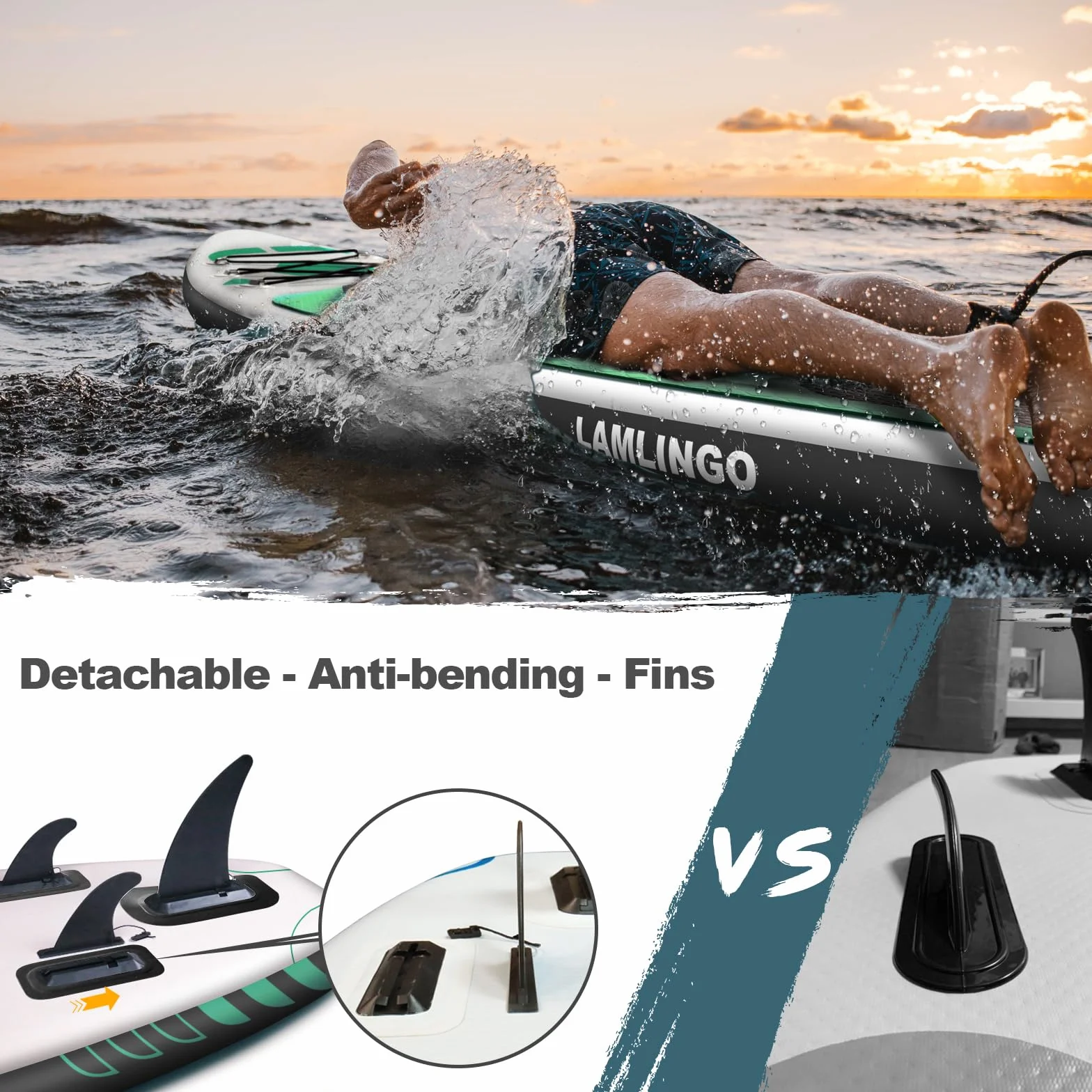 Rolimate Tavola da SUP 320×82×16cm SUP Gonfiabile, capacità di Carico di 200kg, Stand Up Paddle Board, ISUP Tavola da Surf con Pompa ad Aria, Pagaia Regolabile, Linea Sicurezza