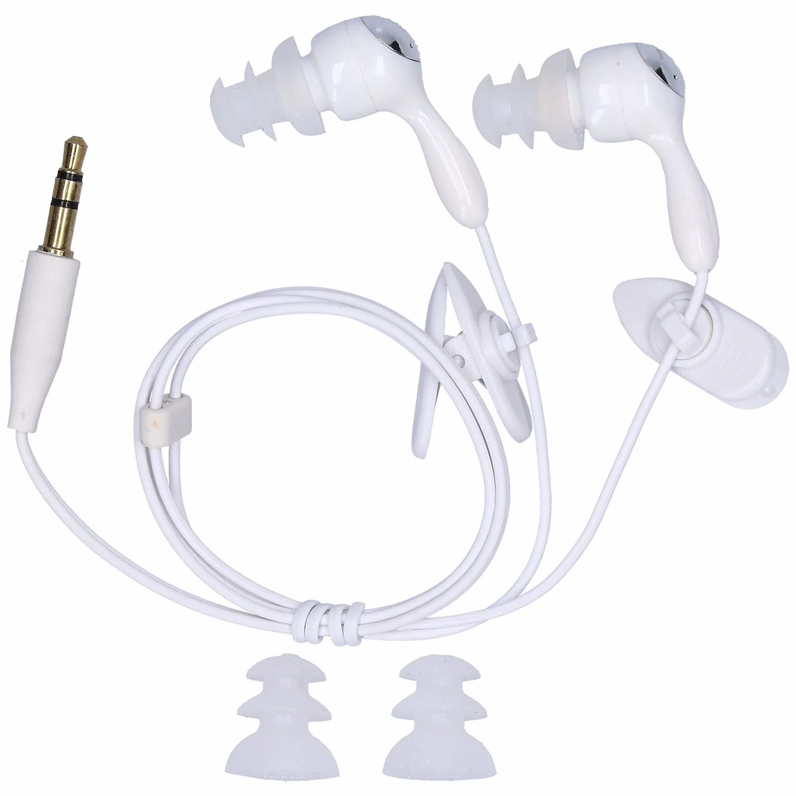 Cuffie Subacquee Impermeabili con 2 Clip Orecchie Ricambio per Nuotatori Auricolari Cavo Prolunga Stereo