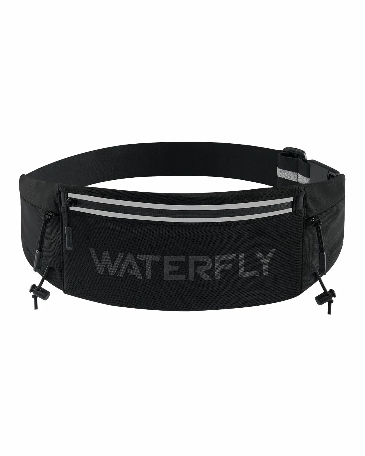 WATERFLY Marsupio Running Cintura da Corsa con Chiusura a clip per Cellulare 3 Tasche Jogging Sportivo