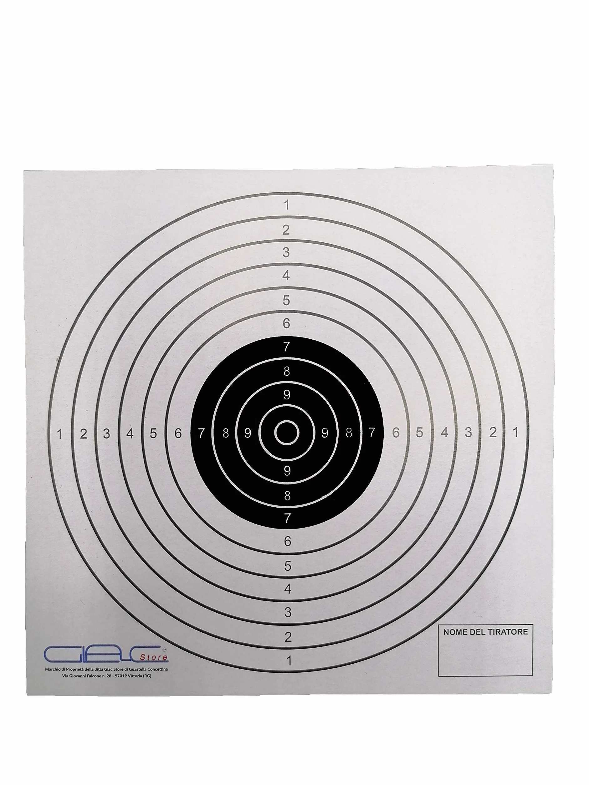 Set 100 Bersagli in Cartoncino 14x14 cm Quadrato T1 per Softair Gara Competizione