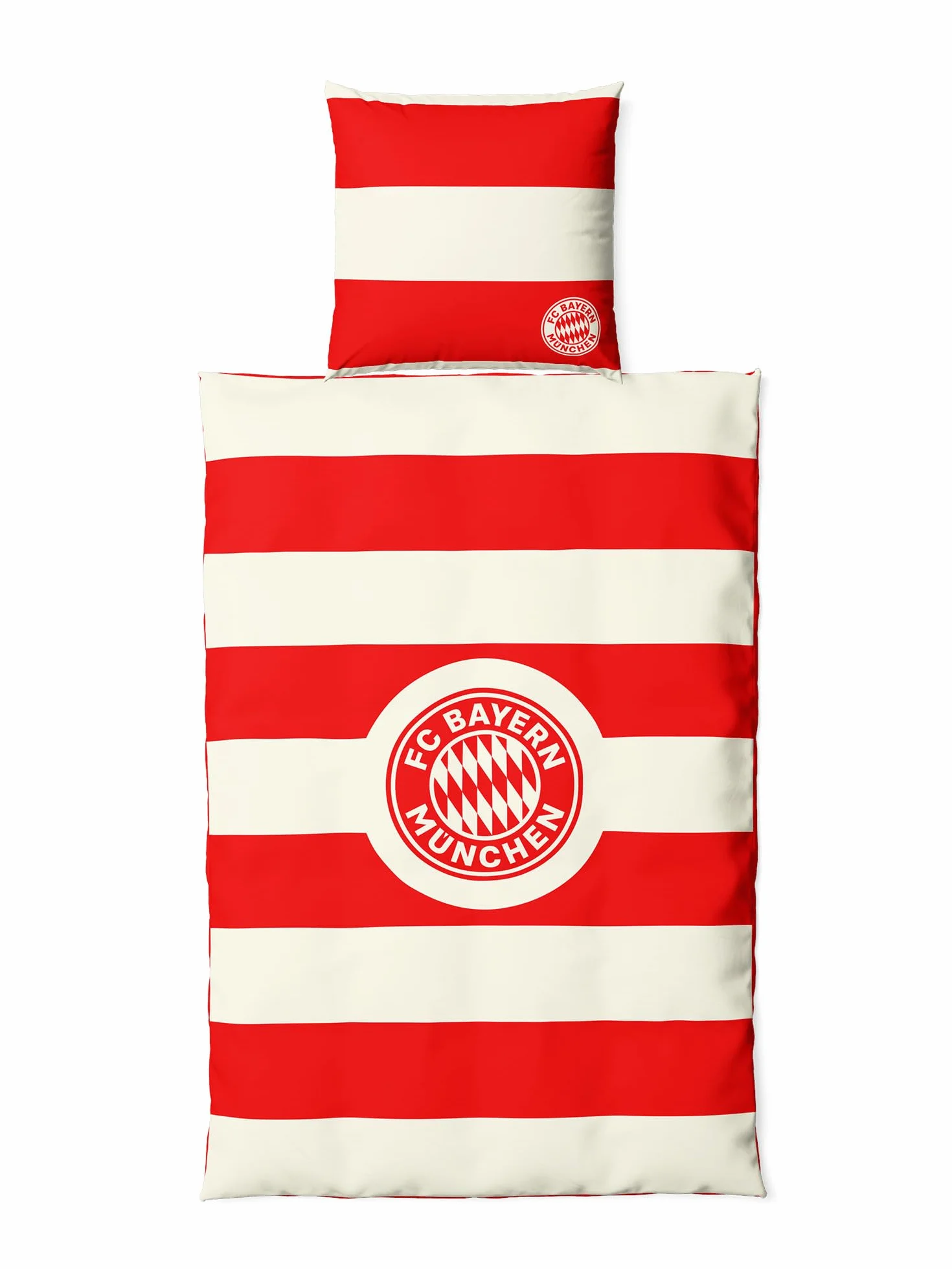 FC Bayern München Biancheria da letto Rosso/Bianco 135 x 200 cm
