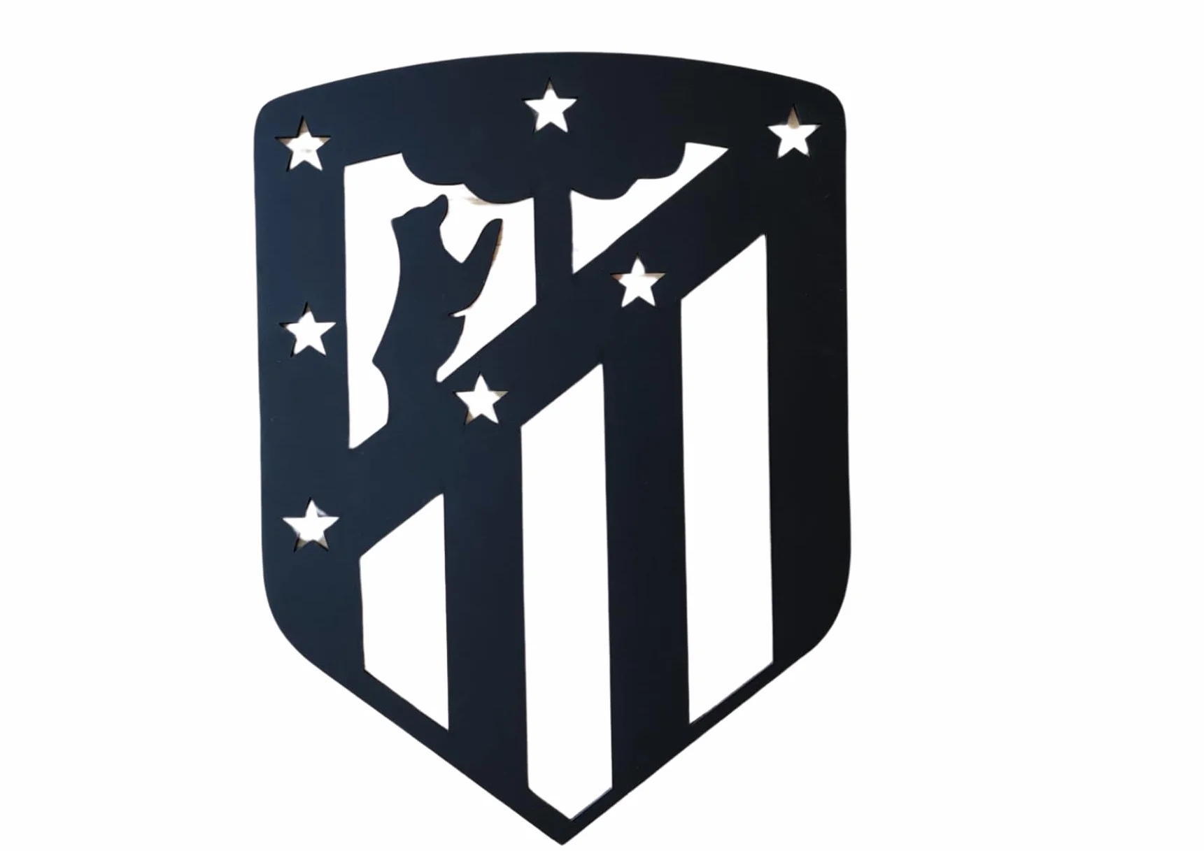 Tonia Quadro Atletico di Madrid Nero Opaco 19 x 14,2 cm
