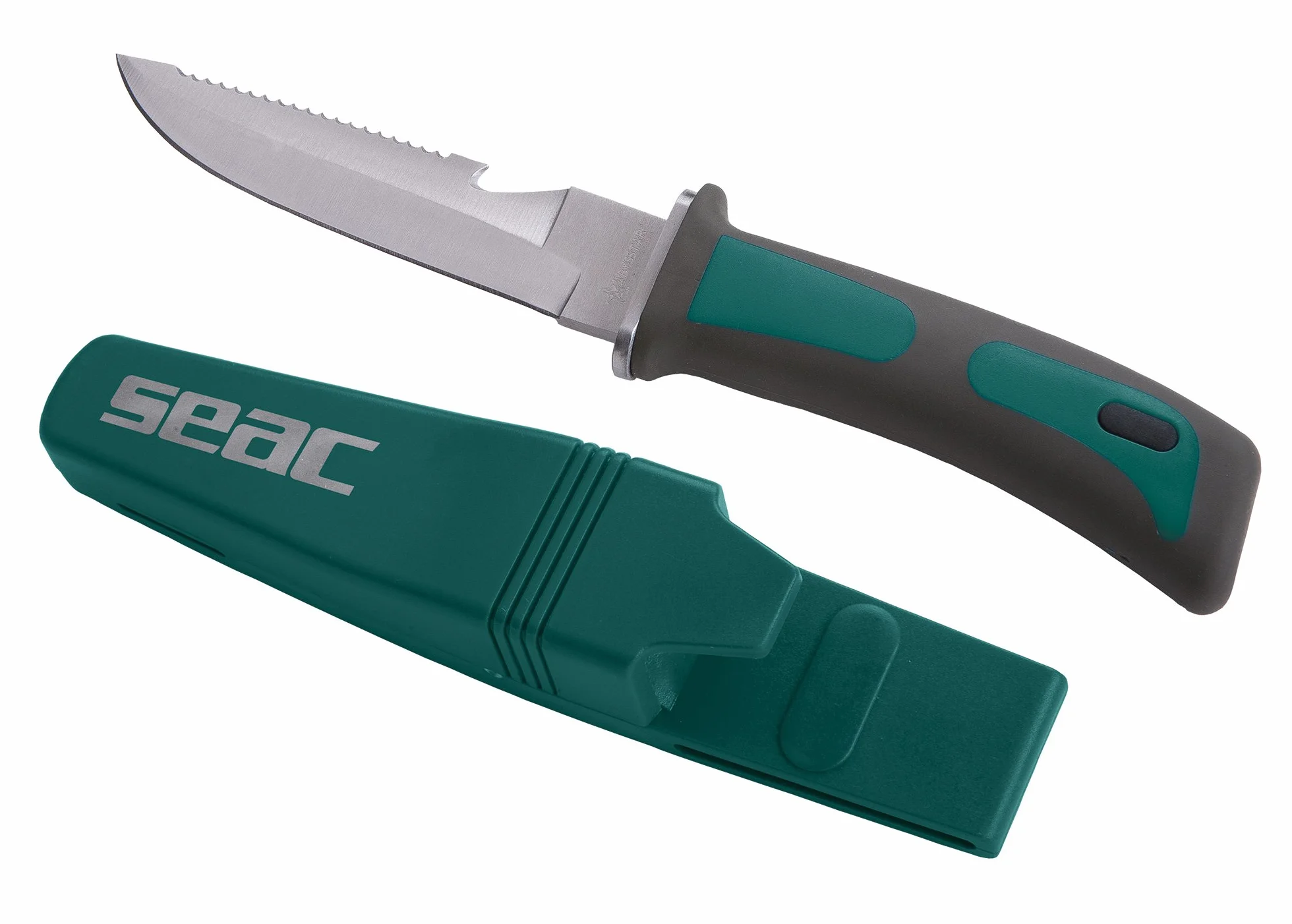 SEAC Coltello Subacqueo Acciaio Inox 11.5 cm Verde
