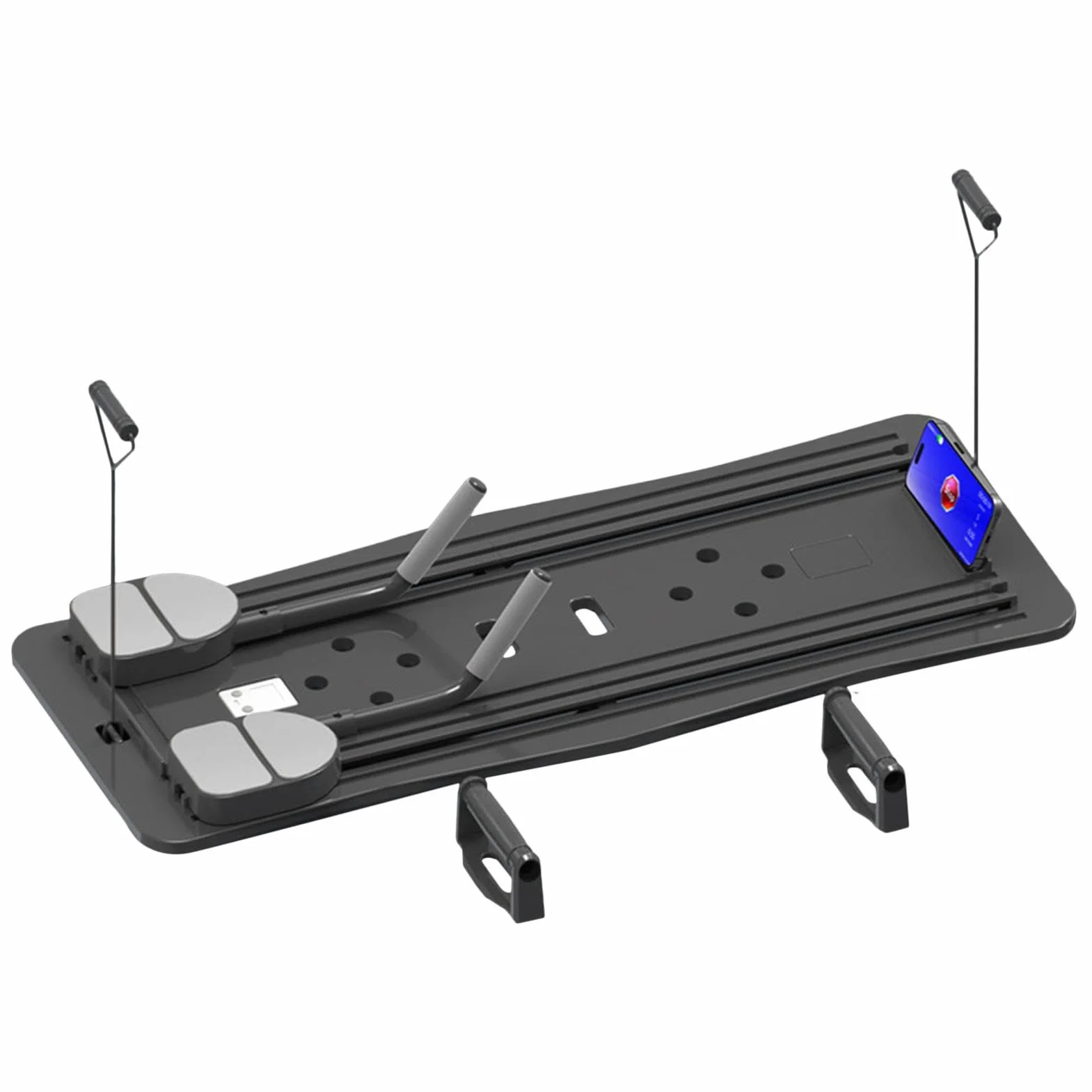 Lhanel Pilates Reformer Compatto - Set Multifunzionale per Esercizi Addominali, Macchina Pieghevole per Modellare il Corpo