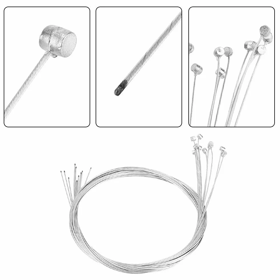 Cavo Freno Bici 10Pcs 2M Lungo Filo Riparazione Ricambio Sostituzione per Mountain Bike Strada