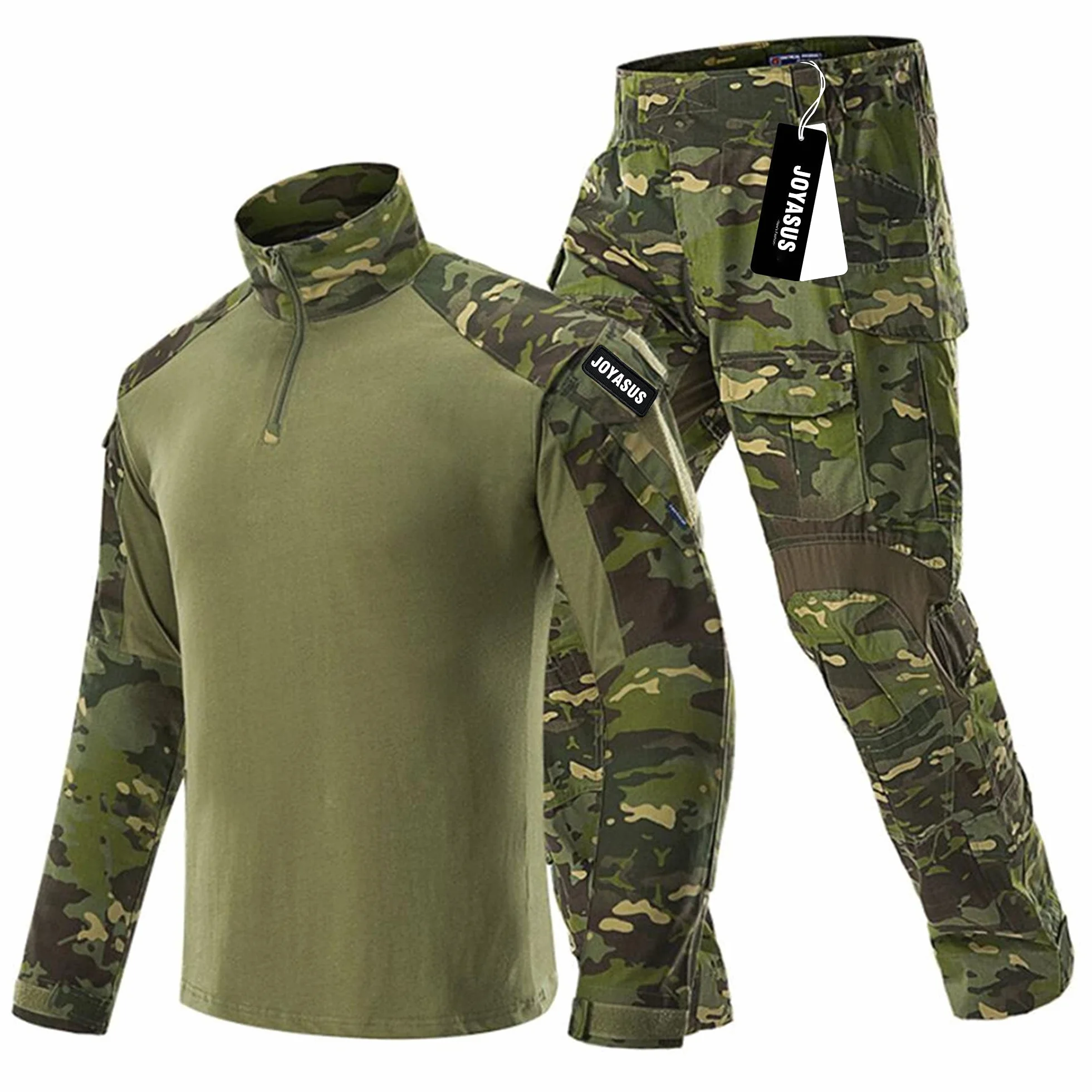 Pantaloni Traspiranti Multitasche Airsoft Camicia Mimetica Camo Abbigliamento Militare Militare per Uomo