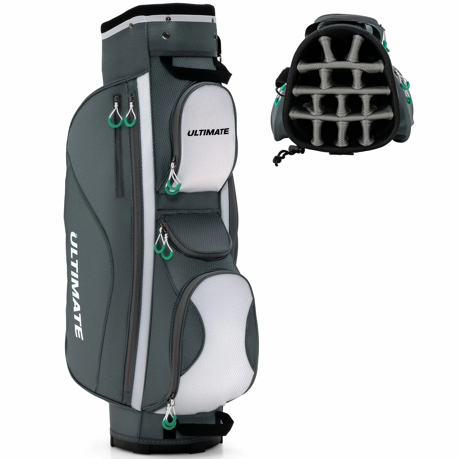COSTWAY Borsa da Golf 14 Divisori Leggera Tracolla 7 Tasche Cerniera Termica Impermeabile