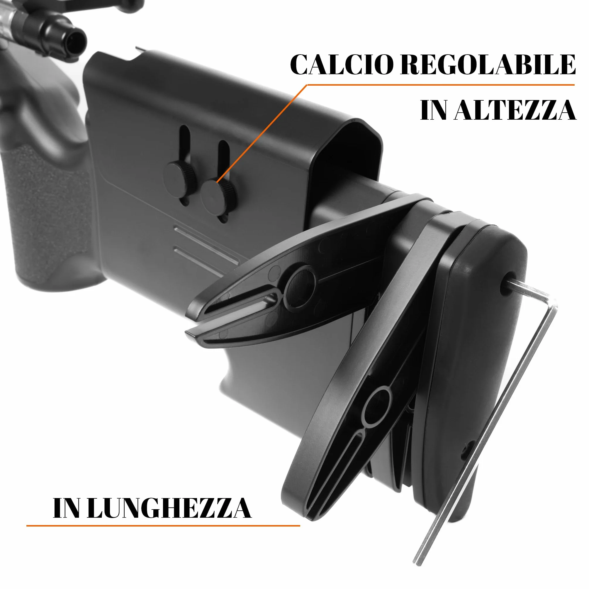 Fucile Softair Sniper M62 0,9 Joule Ottica 3-9x40 Bipiede Regolabile Nero 110x14 cm Bundle Completo