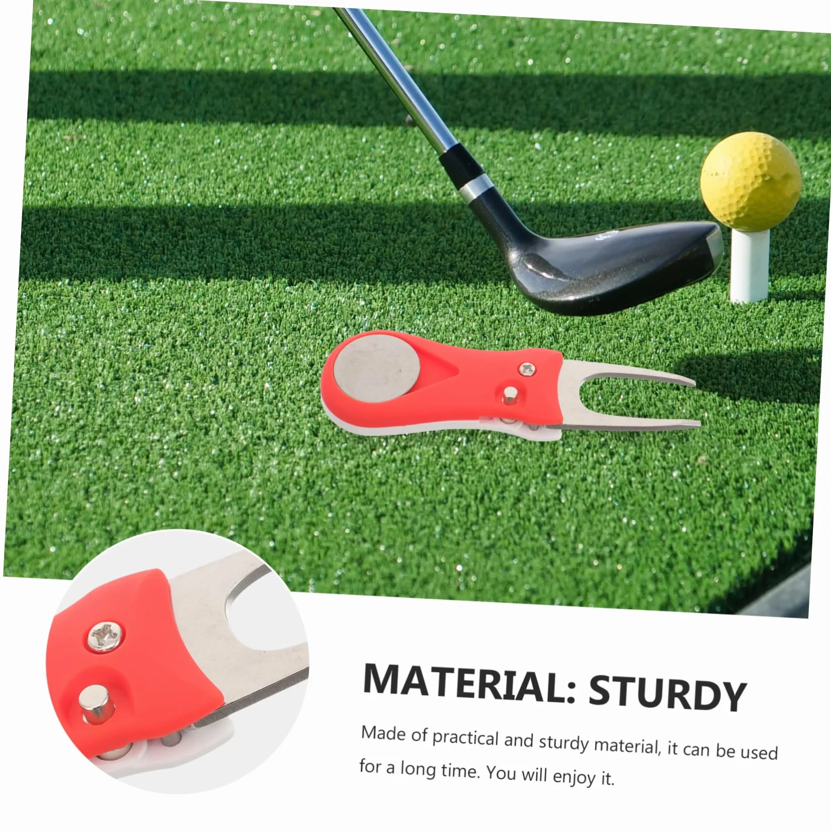Toyvian Forcella Riparazione Verde Divot Golf Attrezzo Plastica