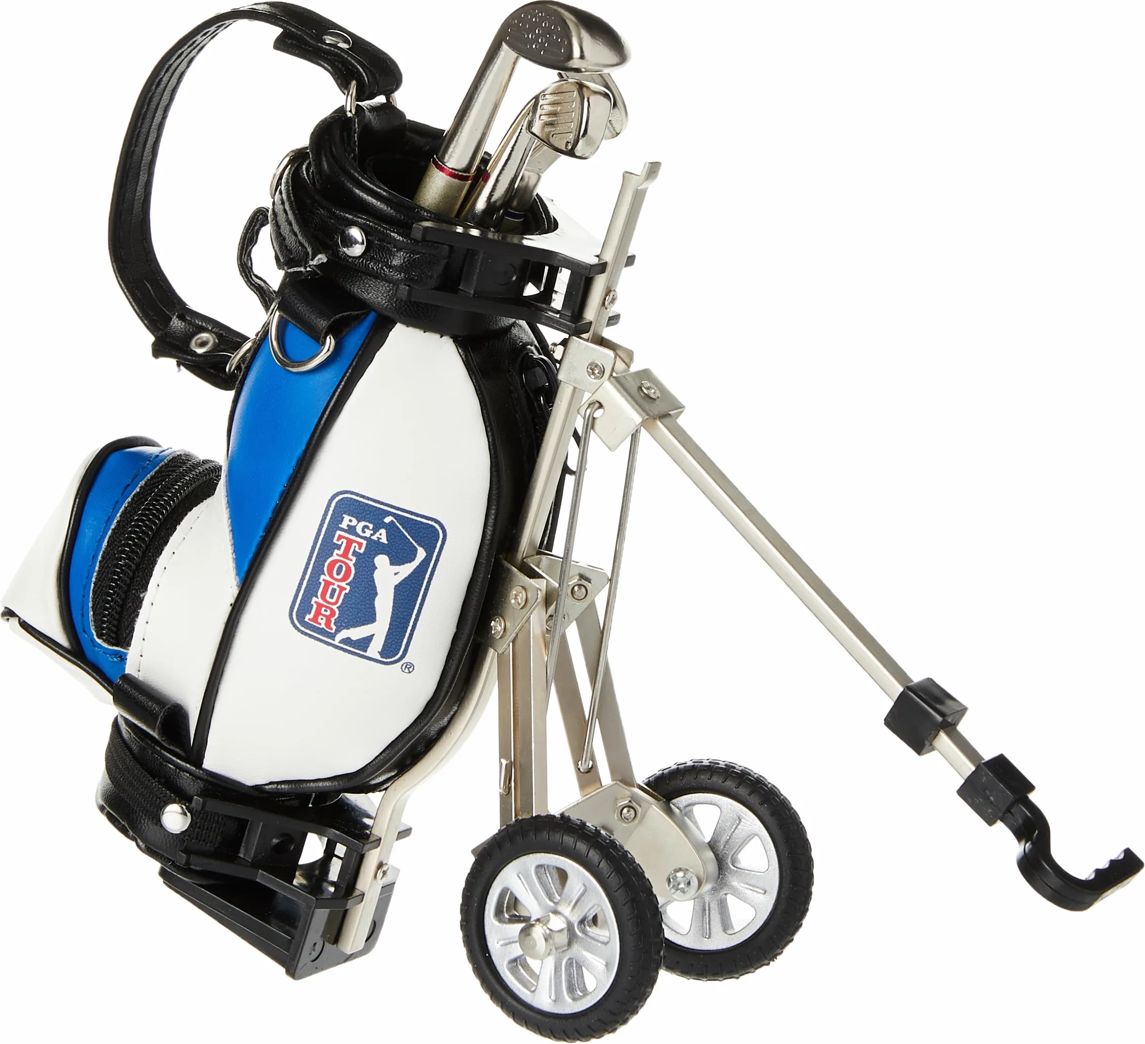 PGA Tour Kit Regalo da Scrivania Penne e Sacca Golf Miniatura Bianco