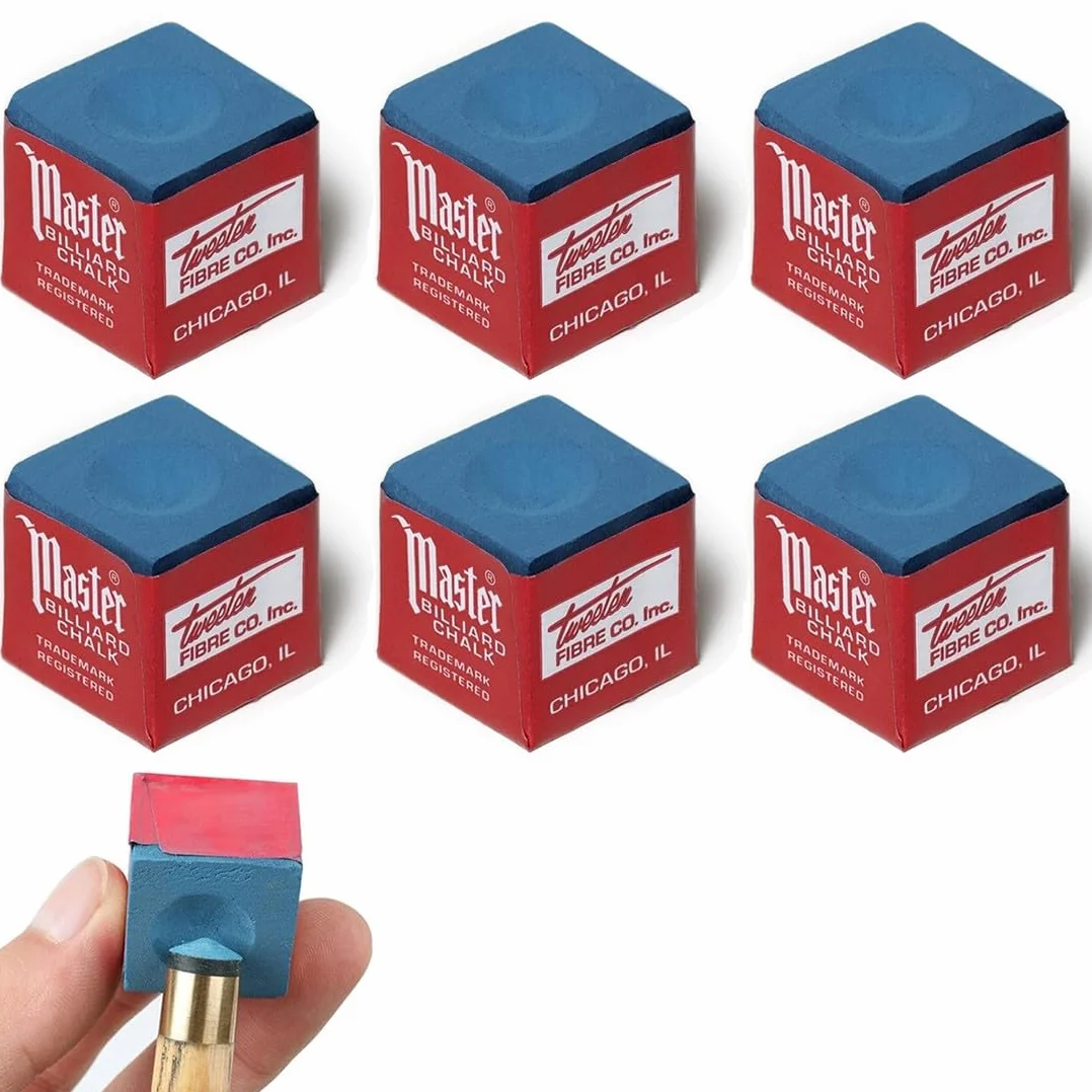 CATOR 6 pezzi Gessi da biliardo, blu, accessori per tavolo da biliardo