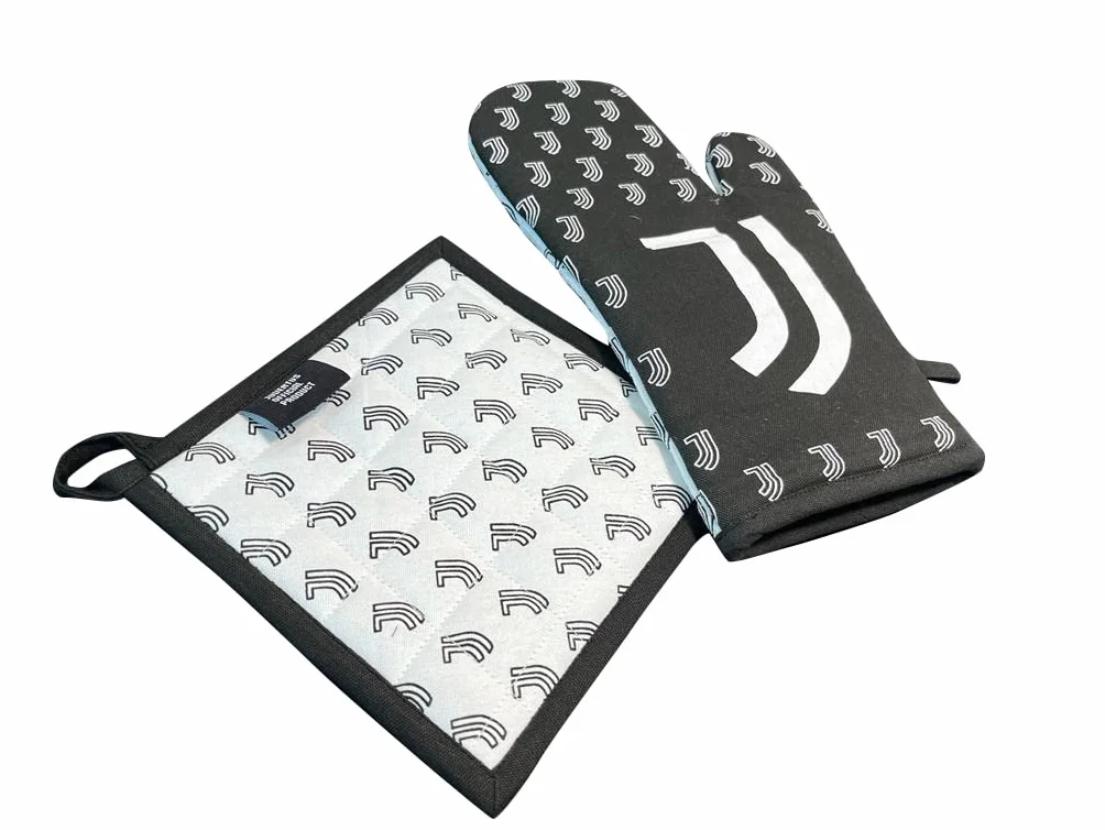Hermet Juventus F.C. Guanto Forno Presina Cucina Set Barbecue Prodotto Ufficiale 5260 100 J001